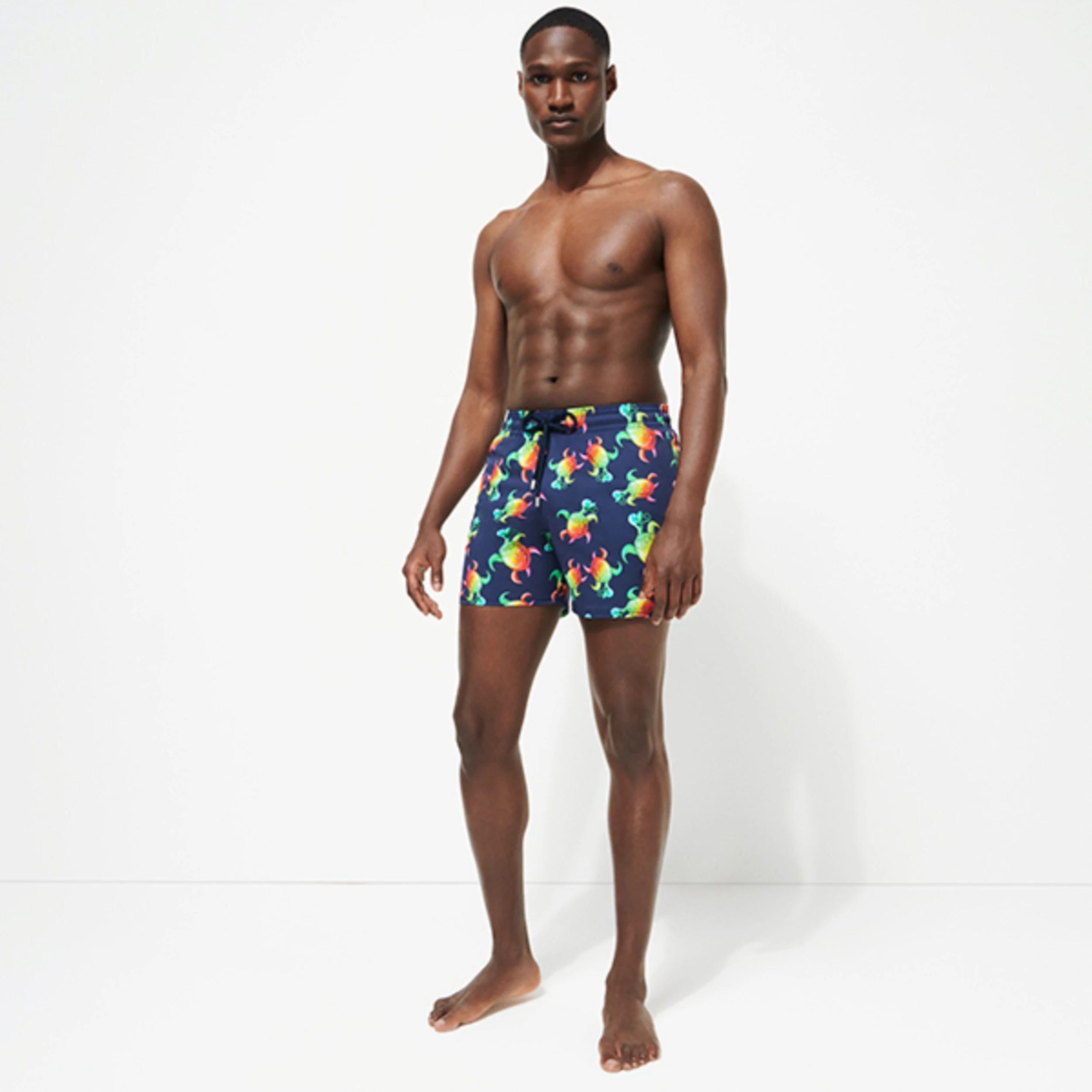 Resim Erkek Tortues Rainbow Multicolor - Vilebrequin x Kenny Scharf Moorise Mayo Lacivert MSOH2F54-390 | Vilebrequin