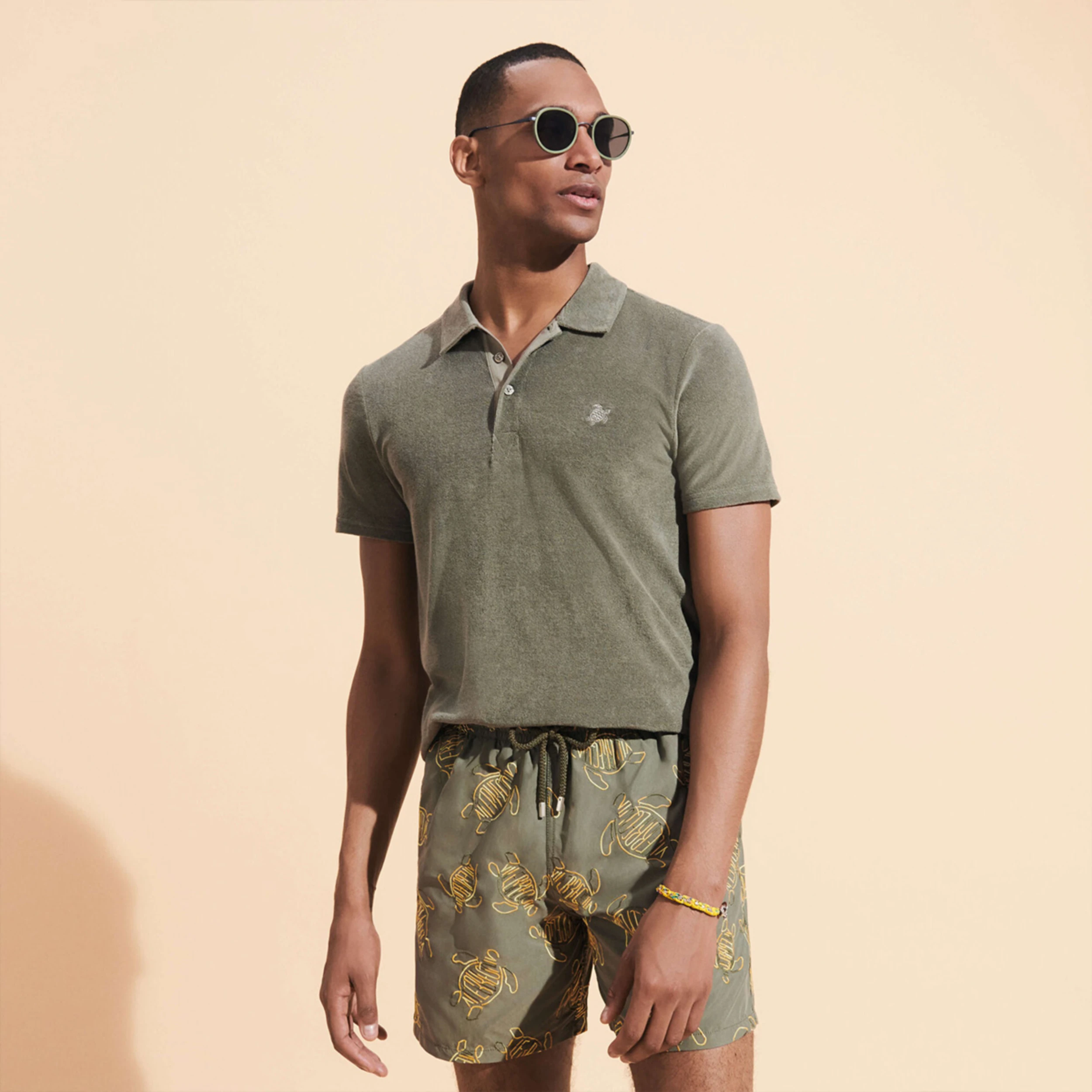 Resim Erkek Phoenix Polo Haki PHEC3Q00-472 | Vilebrequin