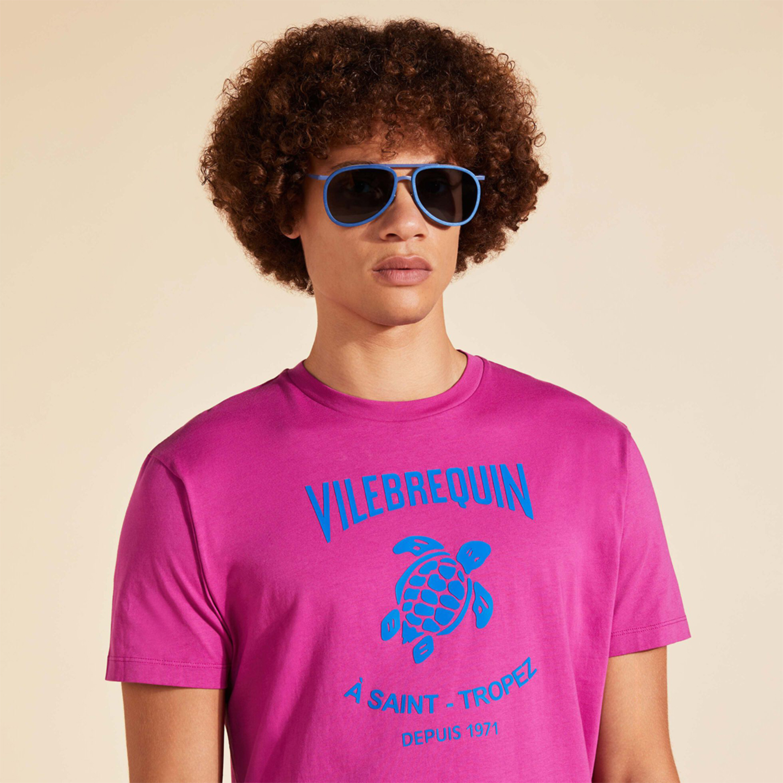 Resim Erkek Turtle Logo Portisol Tişört PTSAP379-215 | Vilebrequin