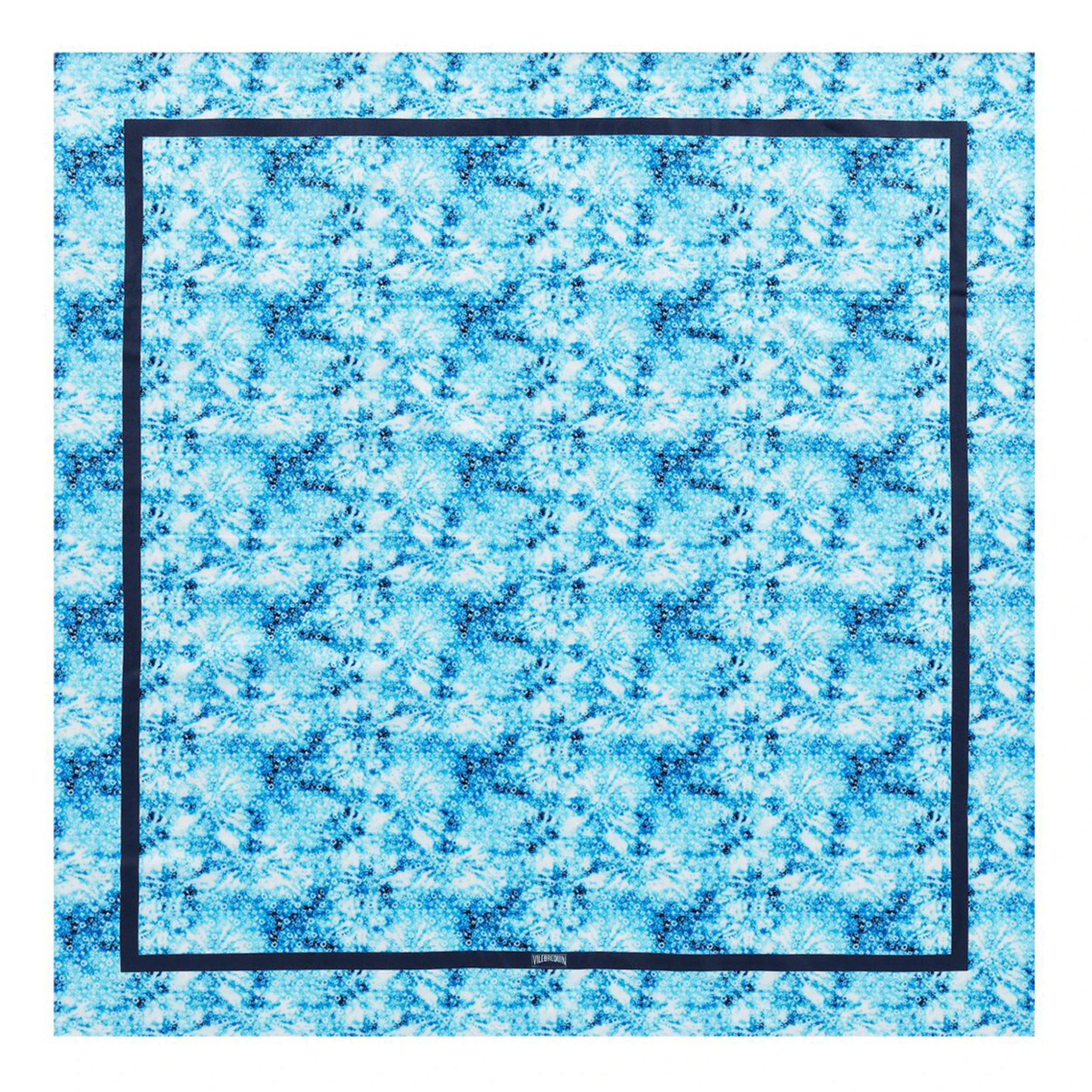 Resim Unisex Flower Tie & Dye Carre9 Pareo Lacivert KRNU3371-390 | Vilebrequin