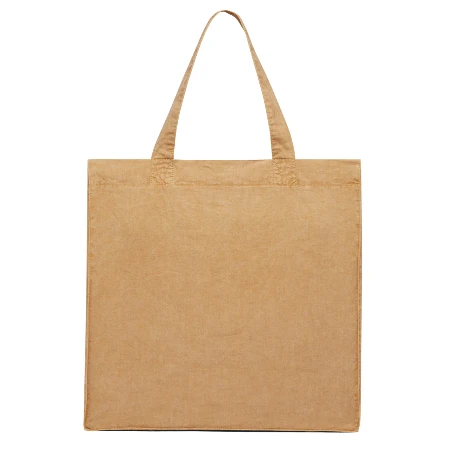 Resim Unisex Keten Babel Çanta Kahverengi