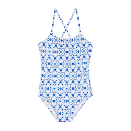 Resim Kız Çocuk Ikat Medusa Gim Mayo Beyaz