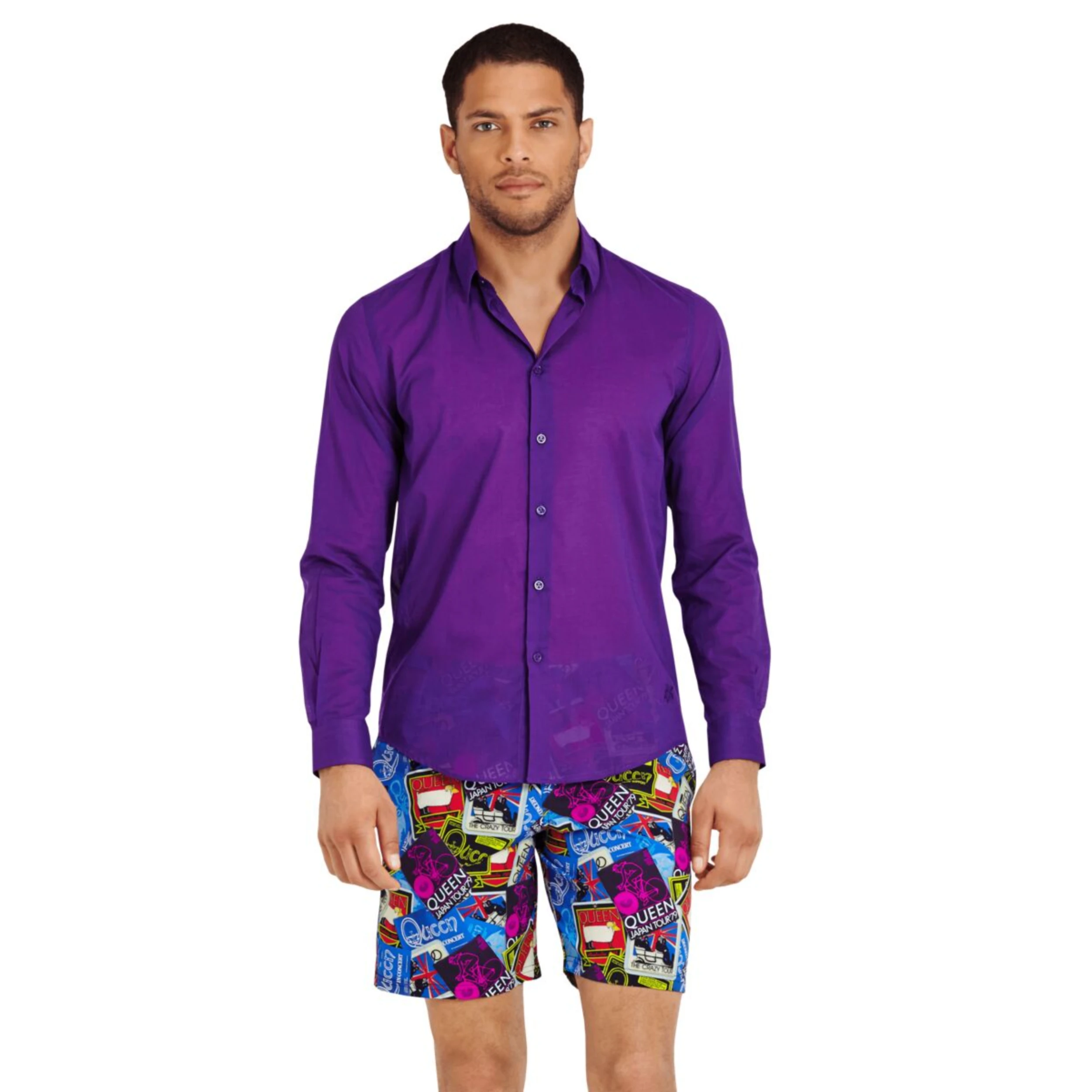 Resim Unisex Caracal Gömlek Mor CCAE9V00-840 | Vilebrequin