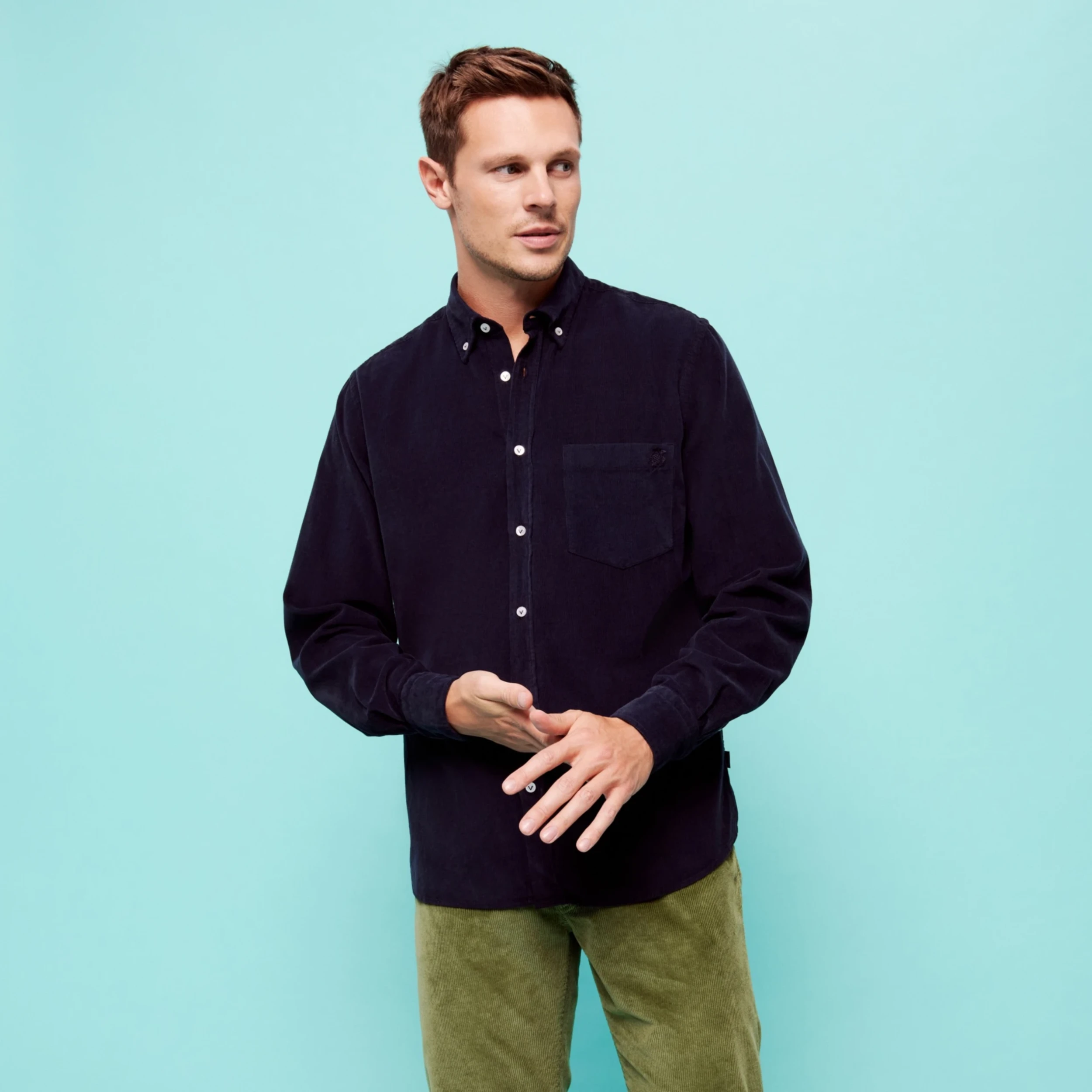 Resim Erkek Caneiret Gömlek Lacivert CNRC2V17-390 | Vilebrequin