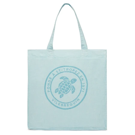 Resim Unisex Keten Babel Çanta Mavi