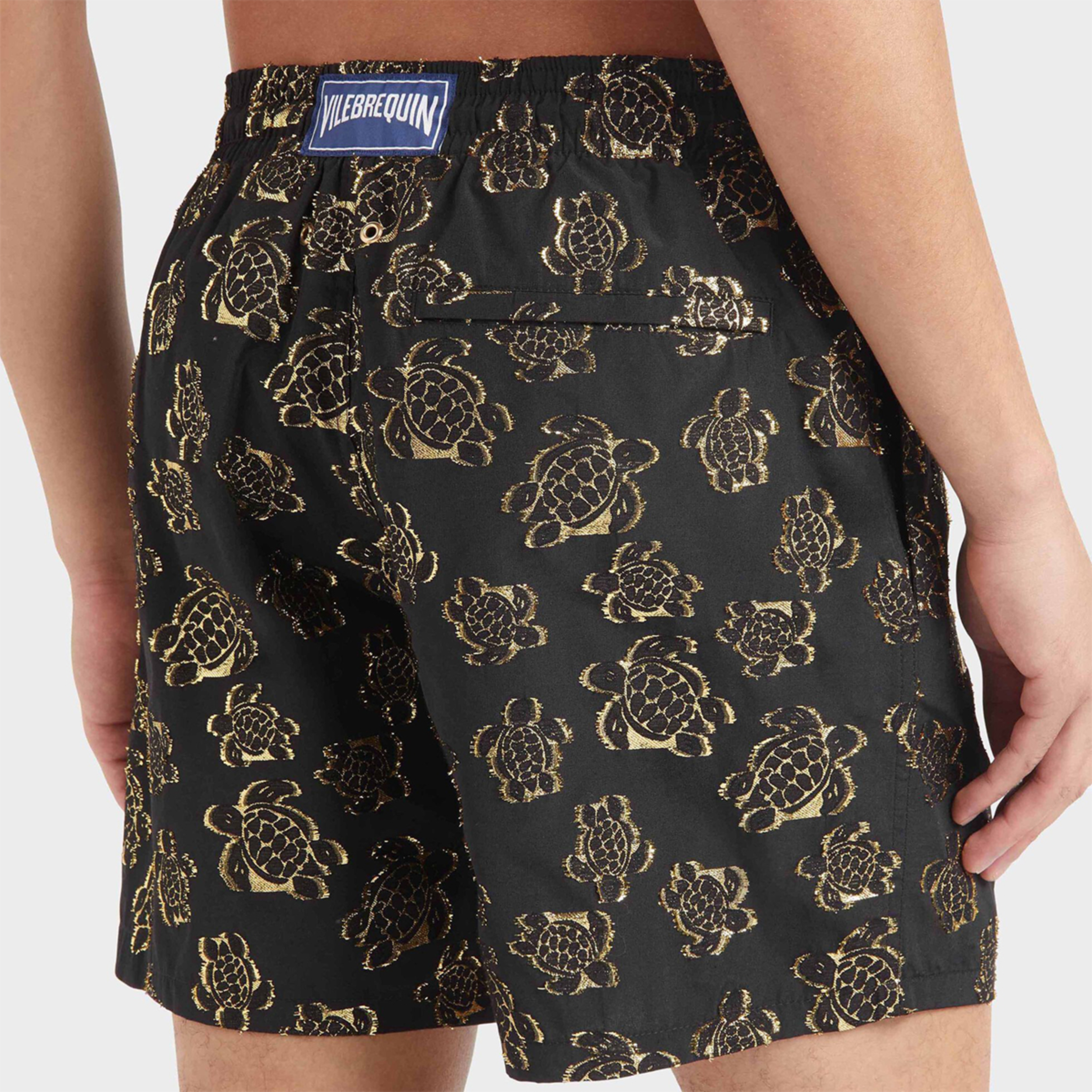 Resim Erkek Ronde des Tortues Jacquard Broché Moopea Mayo MPACA636-990 | Vilebrequin