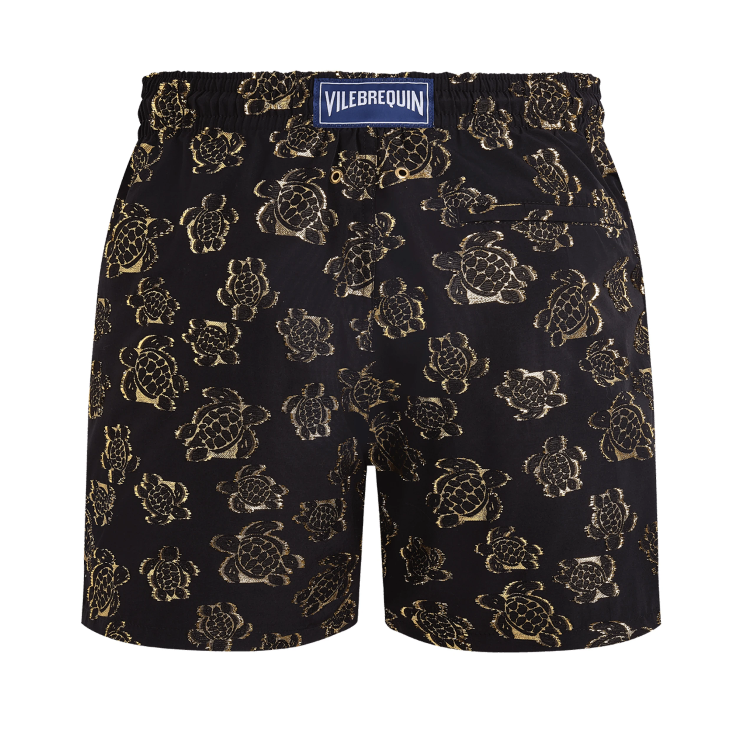 Resim Erkek Ronde des Tortues Jacquard Broché Moopea Mayo Siyah MPACA636-990 | Vilebrequin