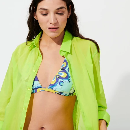 Resim Kadın Kaleidoscope Fleche Bikini Üstü Mavi