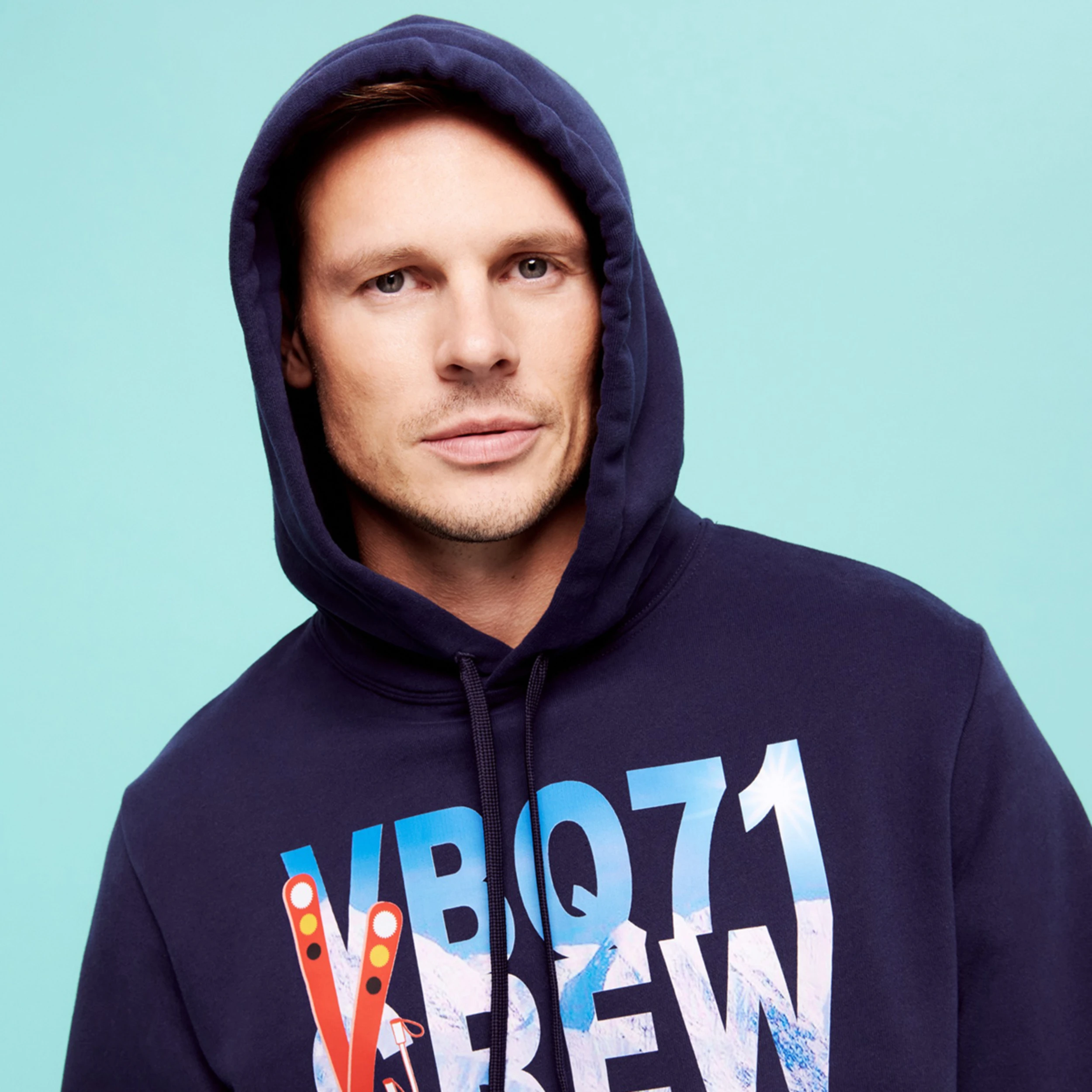 Resim Erkek VBQ71 Ski Chablais Sweatshirt Lacivert CHBC3P46-390 | Vilebrequin