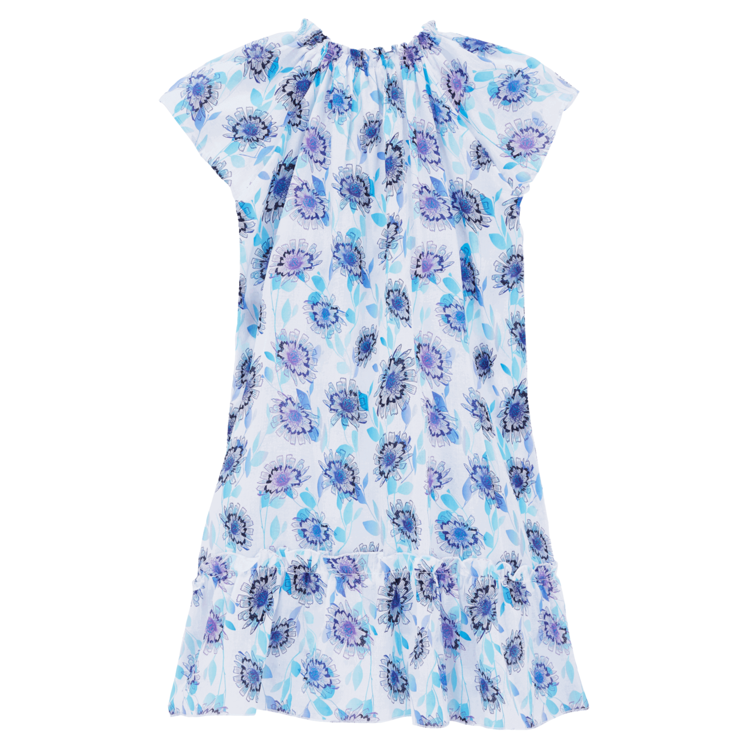 Resim Kız Çocuk Flash Flowers Gizelle Elbise Mavi GZLC3V28-354 | Vilebrequin