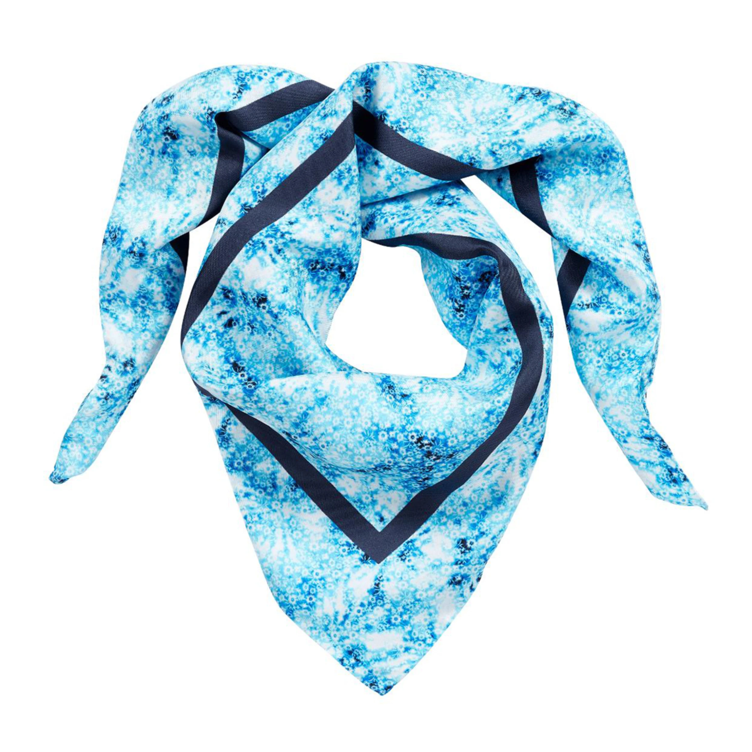 Resim Unisex Flower Tie & Dye Carre9 Pareo Lacivert KRNU3371-390 | Vilebrequin