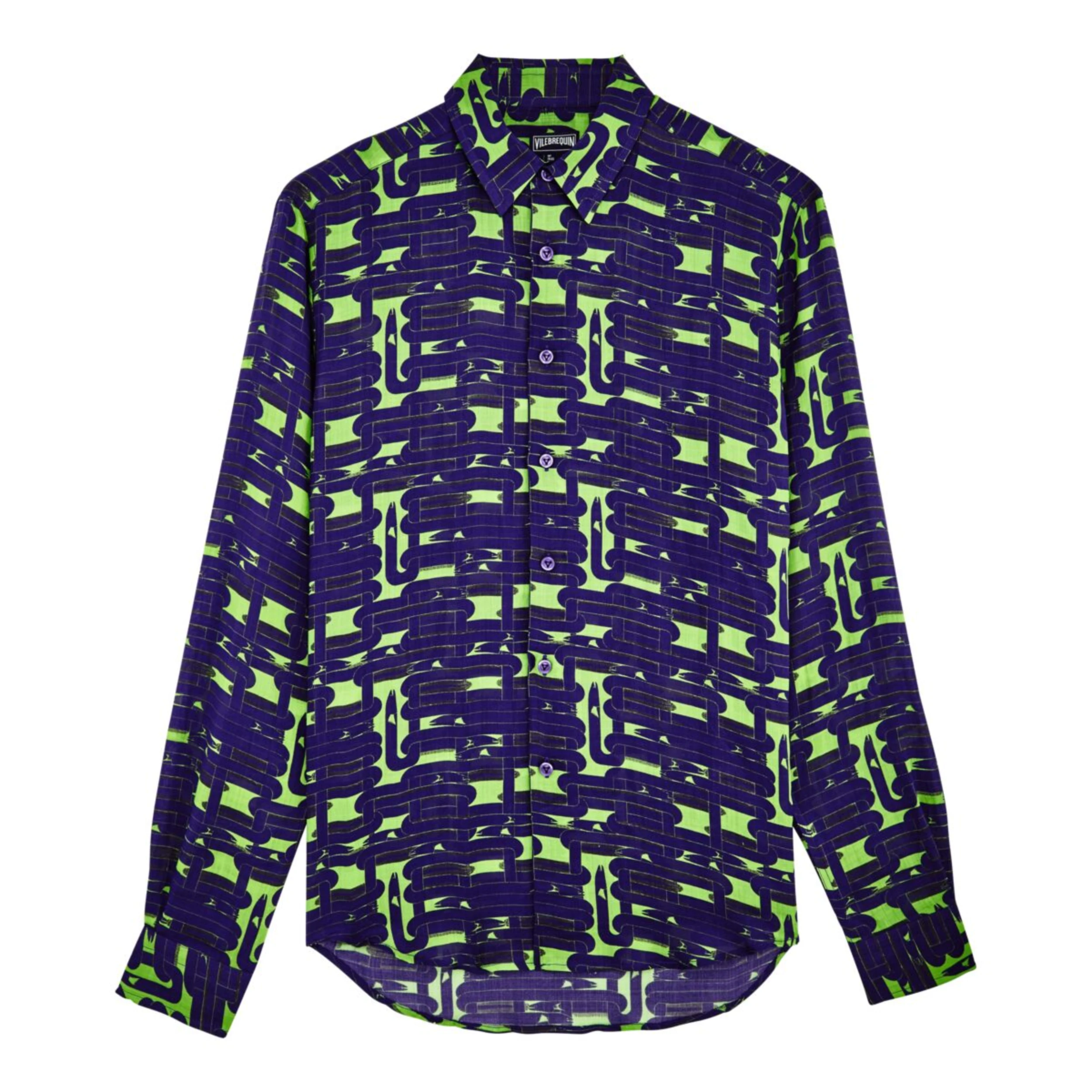 Resim Unisex Caracal Gömlek Yeşil CCA8607H-457 | Vilebrequin