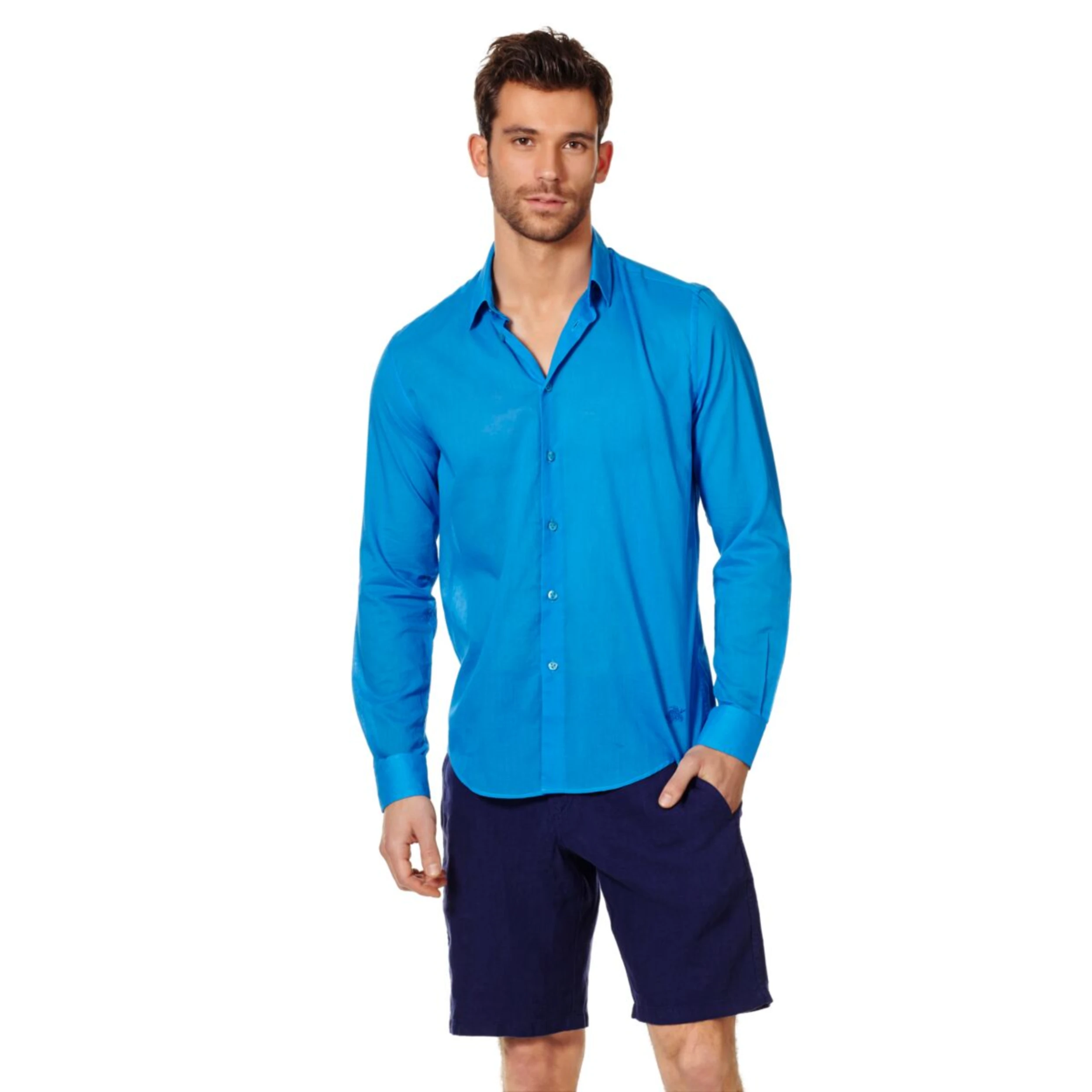 Resim Unisex Caracal Gömlek Mavi CCAE9V00-399 | Vilebrequin