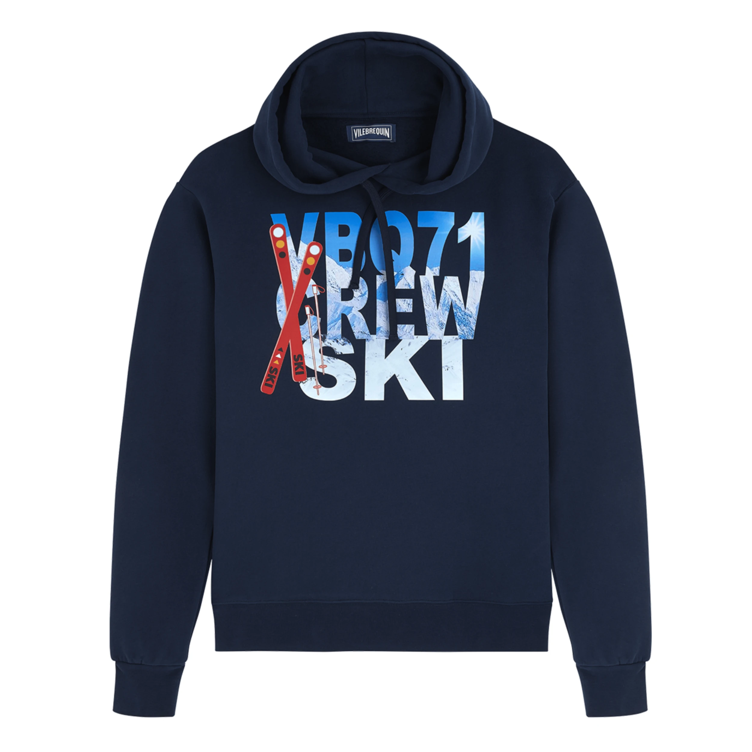 Resim Erkek VBQ71 Ski Chablais Sweatshirt Lacivert CHBC3P46-390 | Vilebrequin