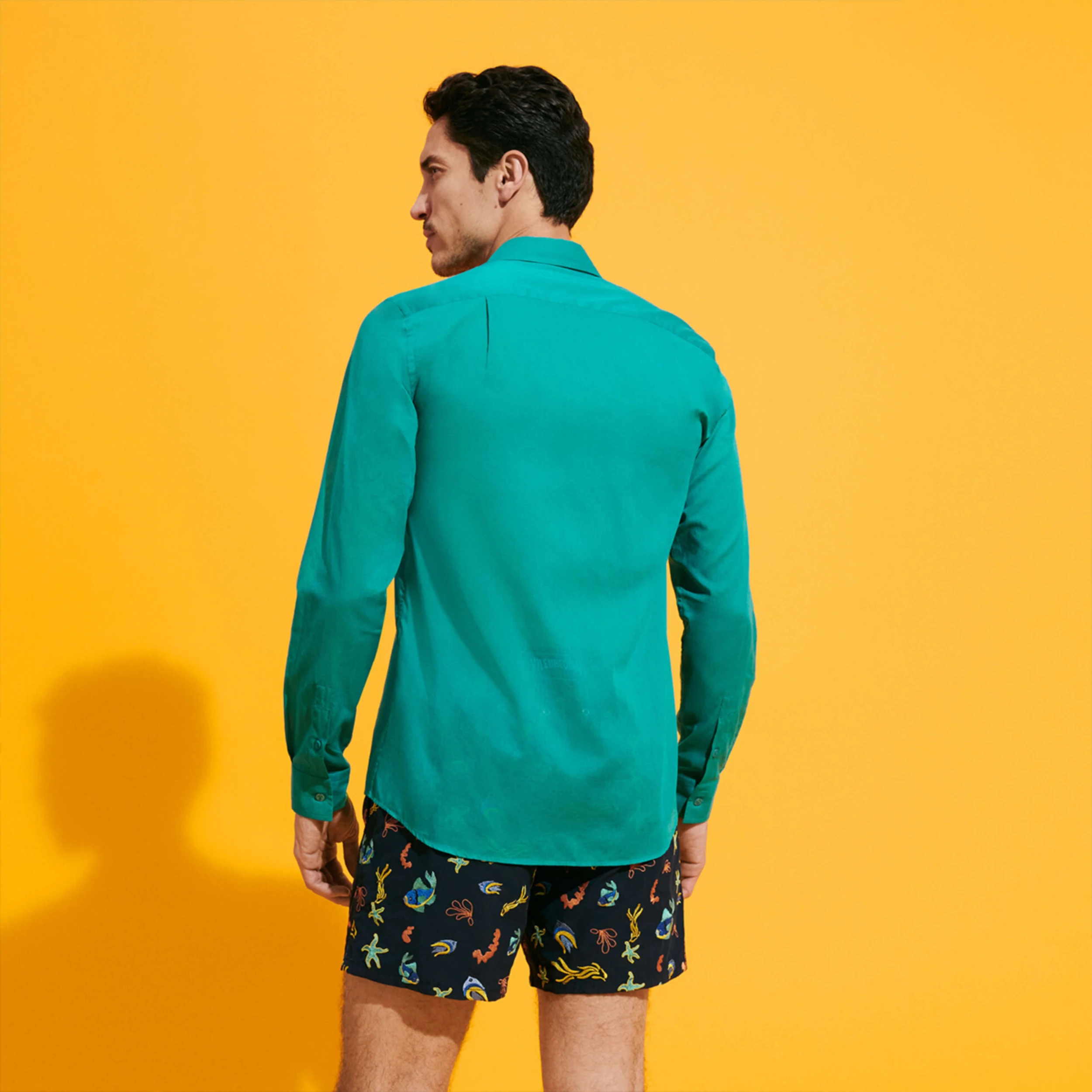 Resim Unisex Caracal Gömlek Yeşil CCAC3V00-467 | Vilebrequin