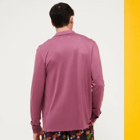 Resim Erkek Calandre Gömlek Mor