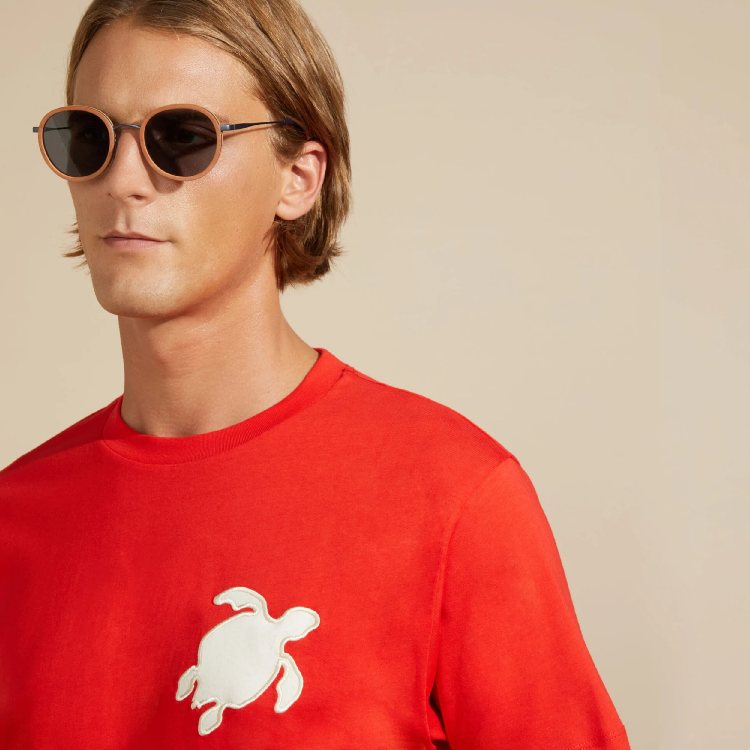 Resim Erkek Portisol Tişört Kırmızı PTSC4P86-201 | Vilebrequin