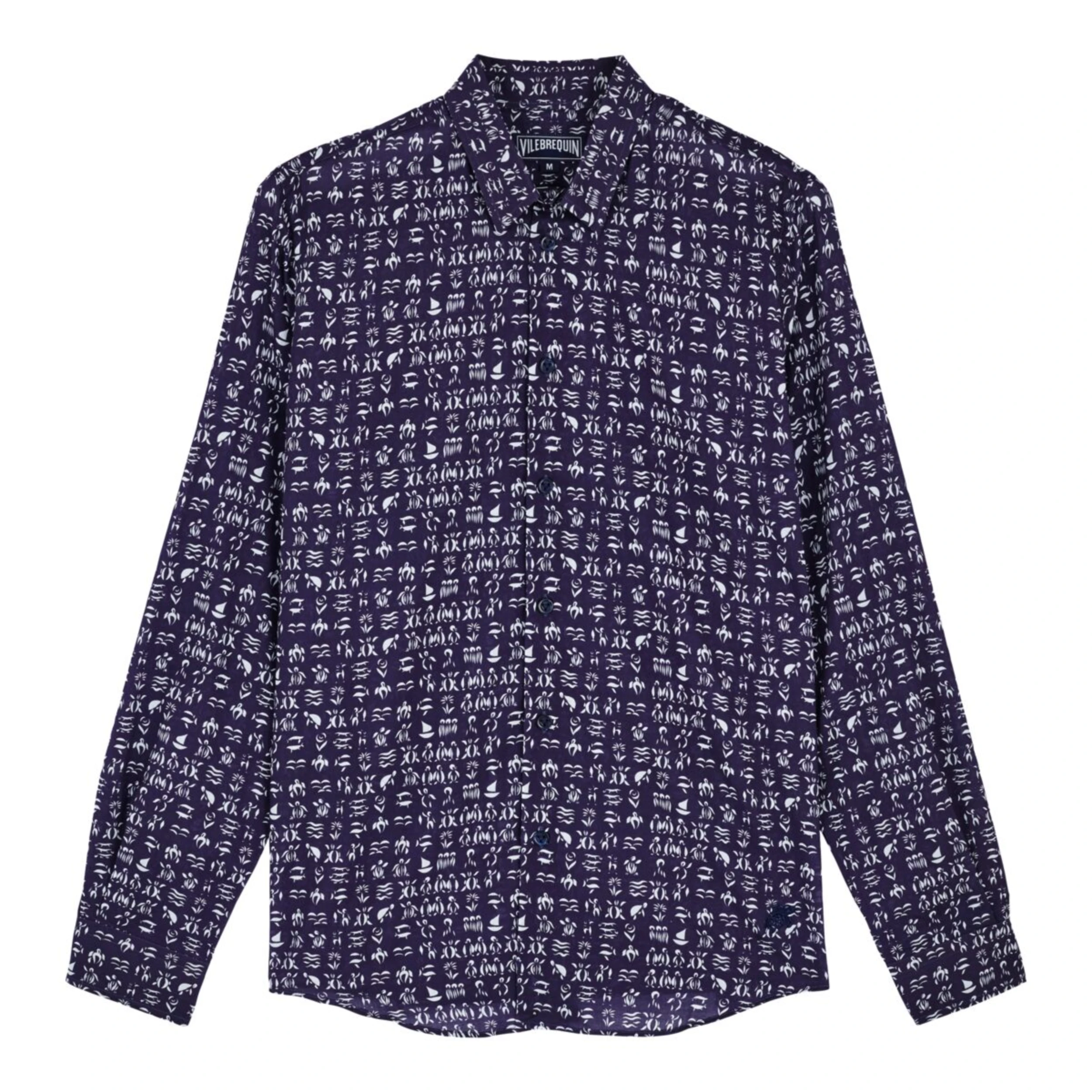 Resim Unisex Caracal Gömlek Lacivert CCAH9V03-397 | Vilebrequin