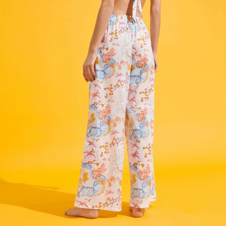 Resim Kadın Line Peaceful Trees Eşofman Altı Beyaz