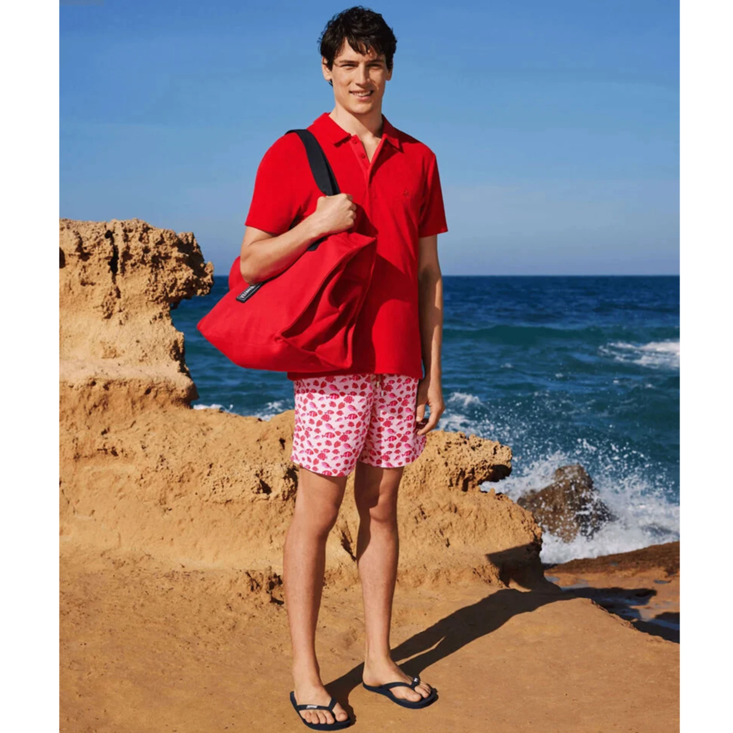 Resim Erkek Fishy Dance Moorea Mayo Pembe MOOCB119-159 | Vilebrequin