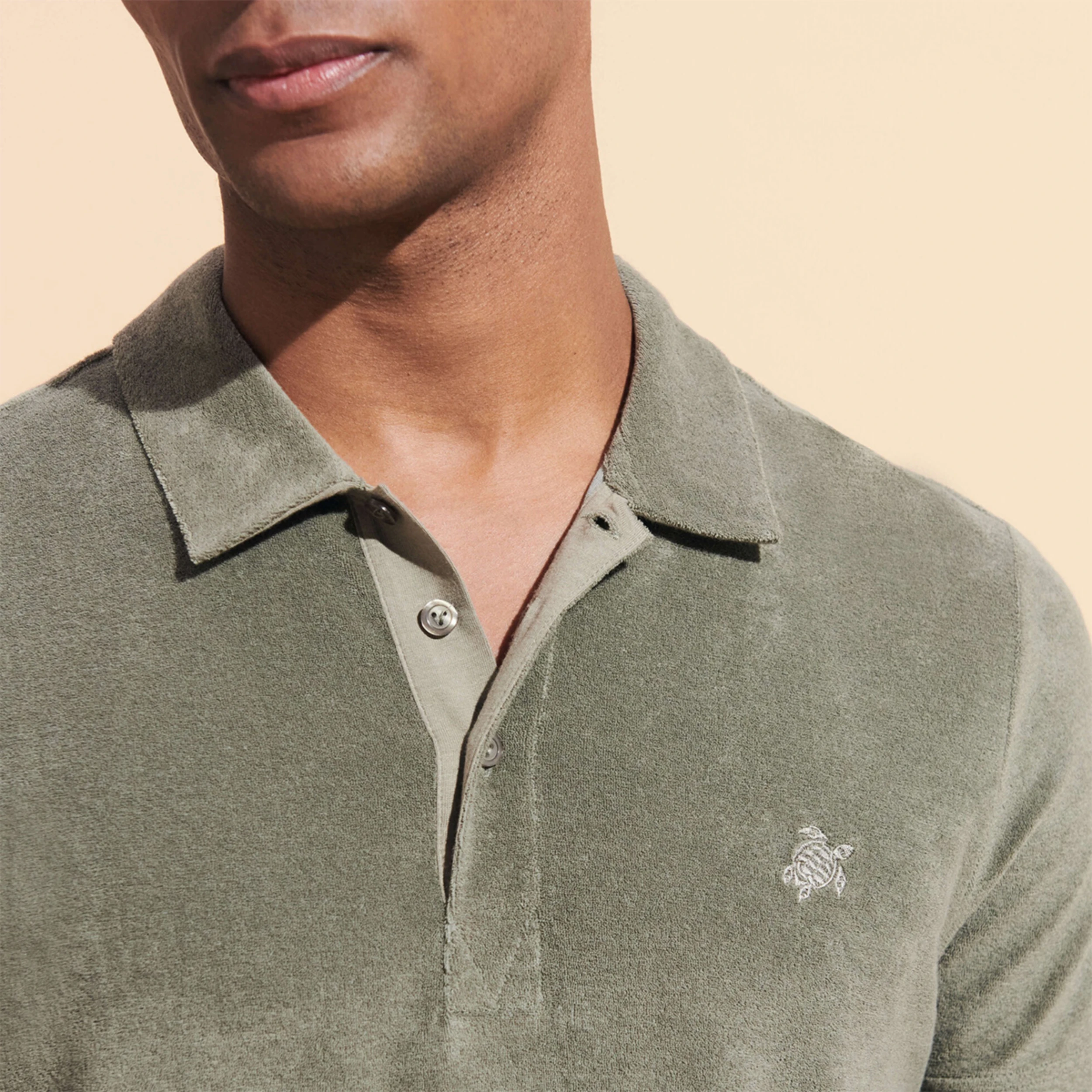 Resim Erkek Phoenix Polo Haki PHEC3Q00-472 | Vilebrequin