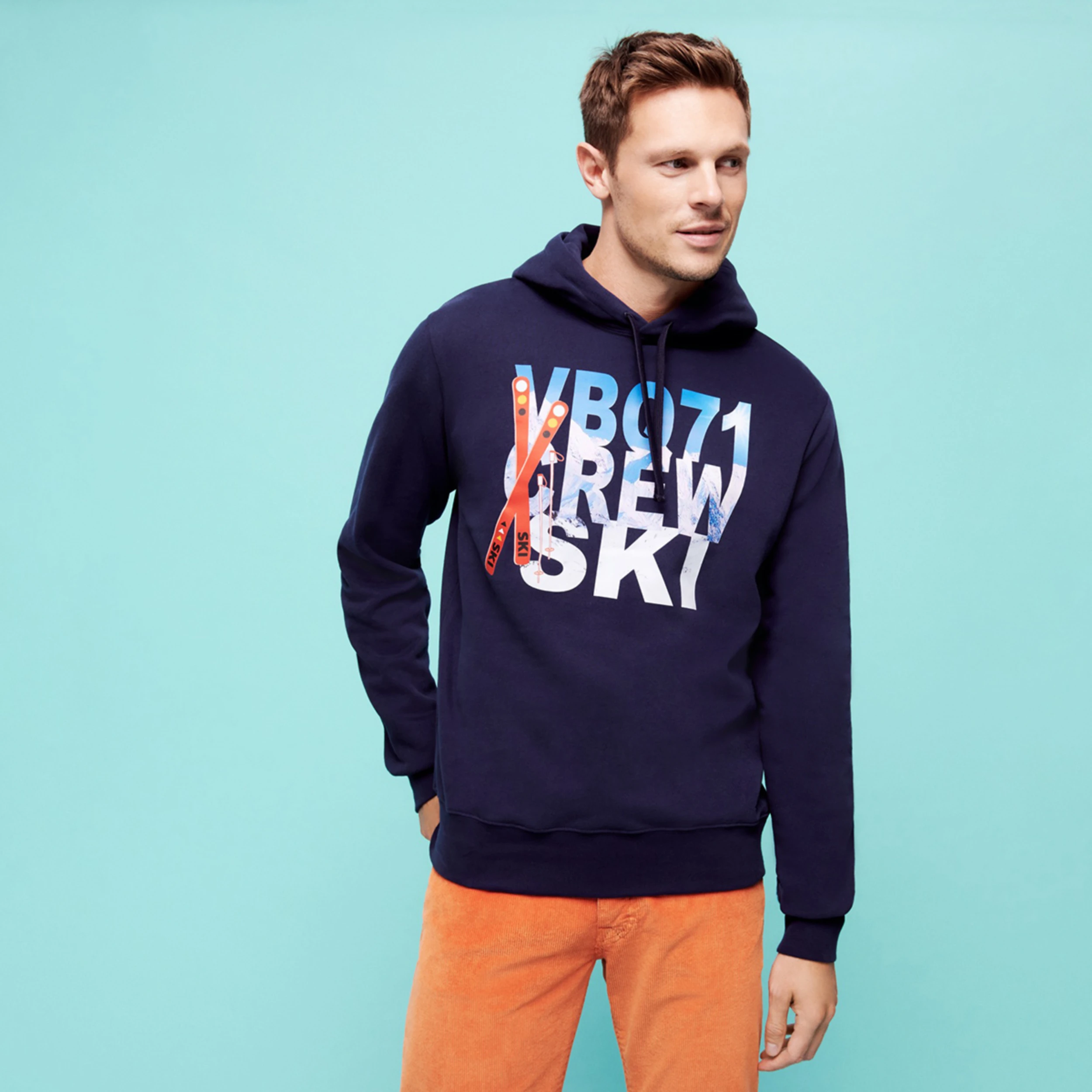 Resim Erkek VBQ71 Ski Chablais Sweatshirt Lacivert CHBC3P46-390 | Vilebrequin