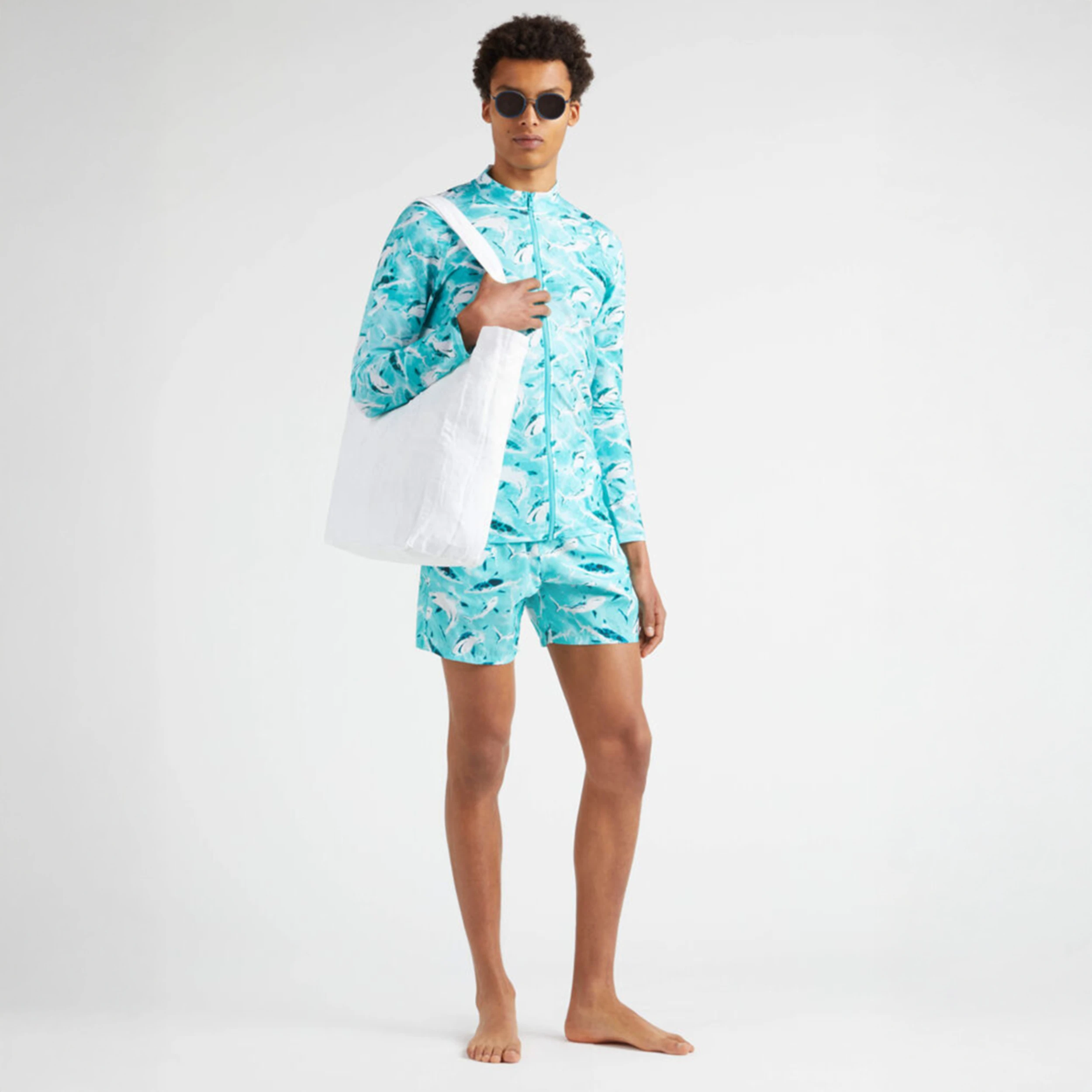 Resim Erkek Mahina Mayo Mavi MAHBJ309-333 | Vilebrequin