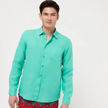 Resim Erkek Caroubis Gömlek Yeşil