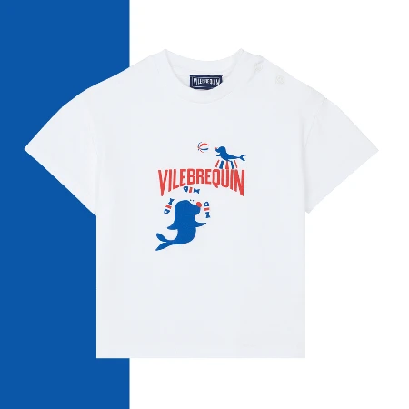 Resim Erkek Çocuk Circus Bisous Tişört Beyaz