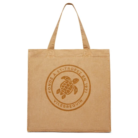 Resim Unisex Keten Babel Çanta Kahverengi