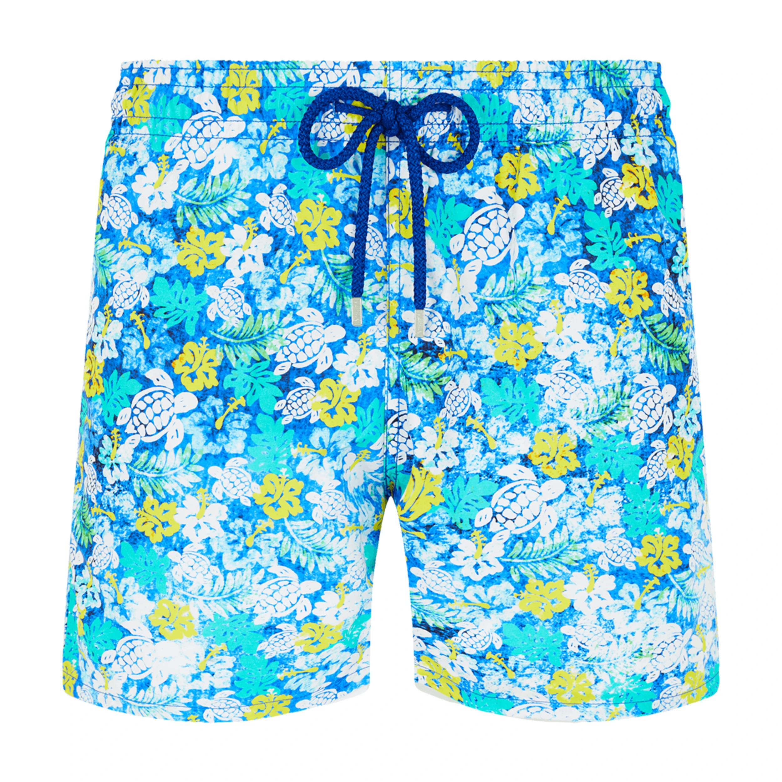Resim Erkek Tropical Turtles Vintage Moorea Mayo Mavi MOOH2B31-381 | Vilebrequin