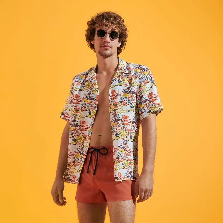 Resim Erkek Man Solid Mayo Bej