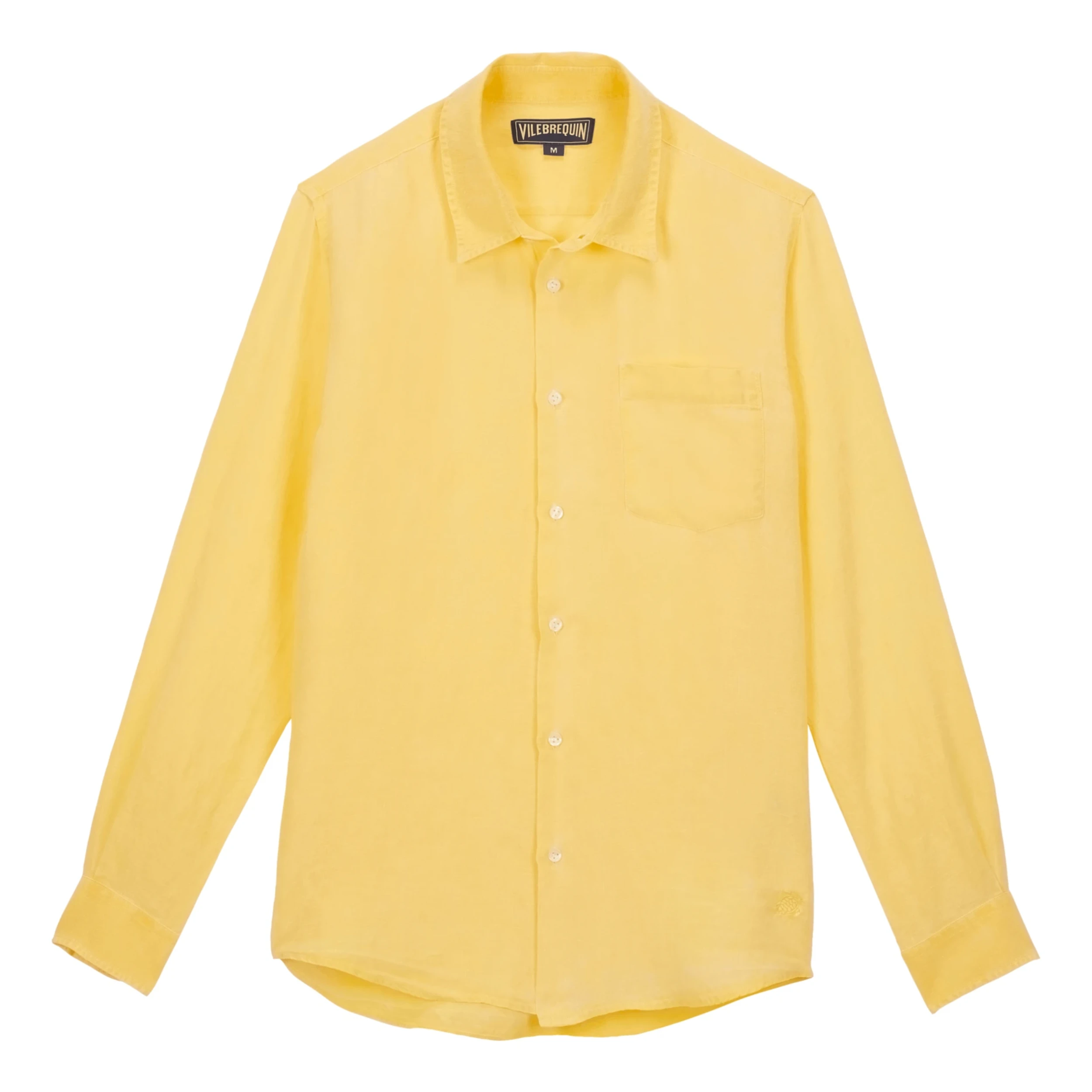 Resim Erkek Caroubis Gömlek Sarı CRSH3U11-122 | Vilebrequin