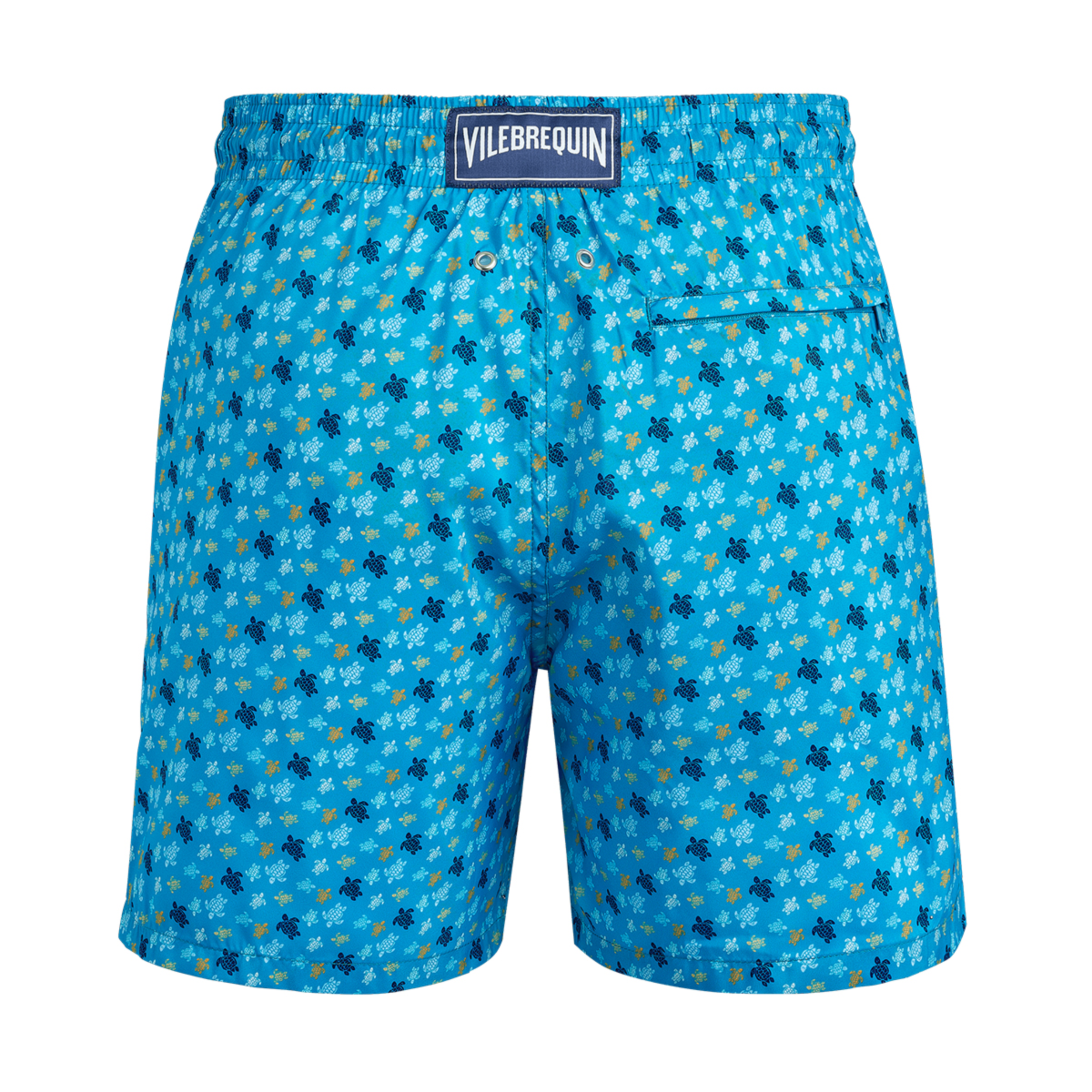 Resim Erkek Micro Ronde des Tortues Rainbow Moohina Mayo Mavi MOHAJ139-398 | Vilebrequin