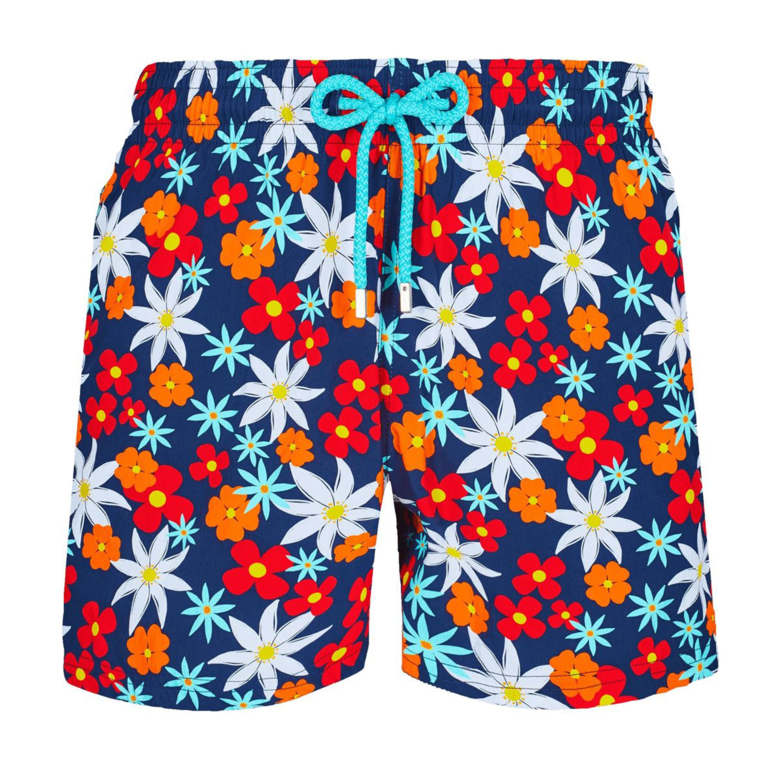 Resim Erkek 1877 Spring Flowers Moorise Mayo Lacivert MSOU1F77-390 | Vilebrequin