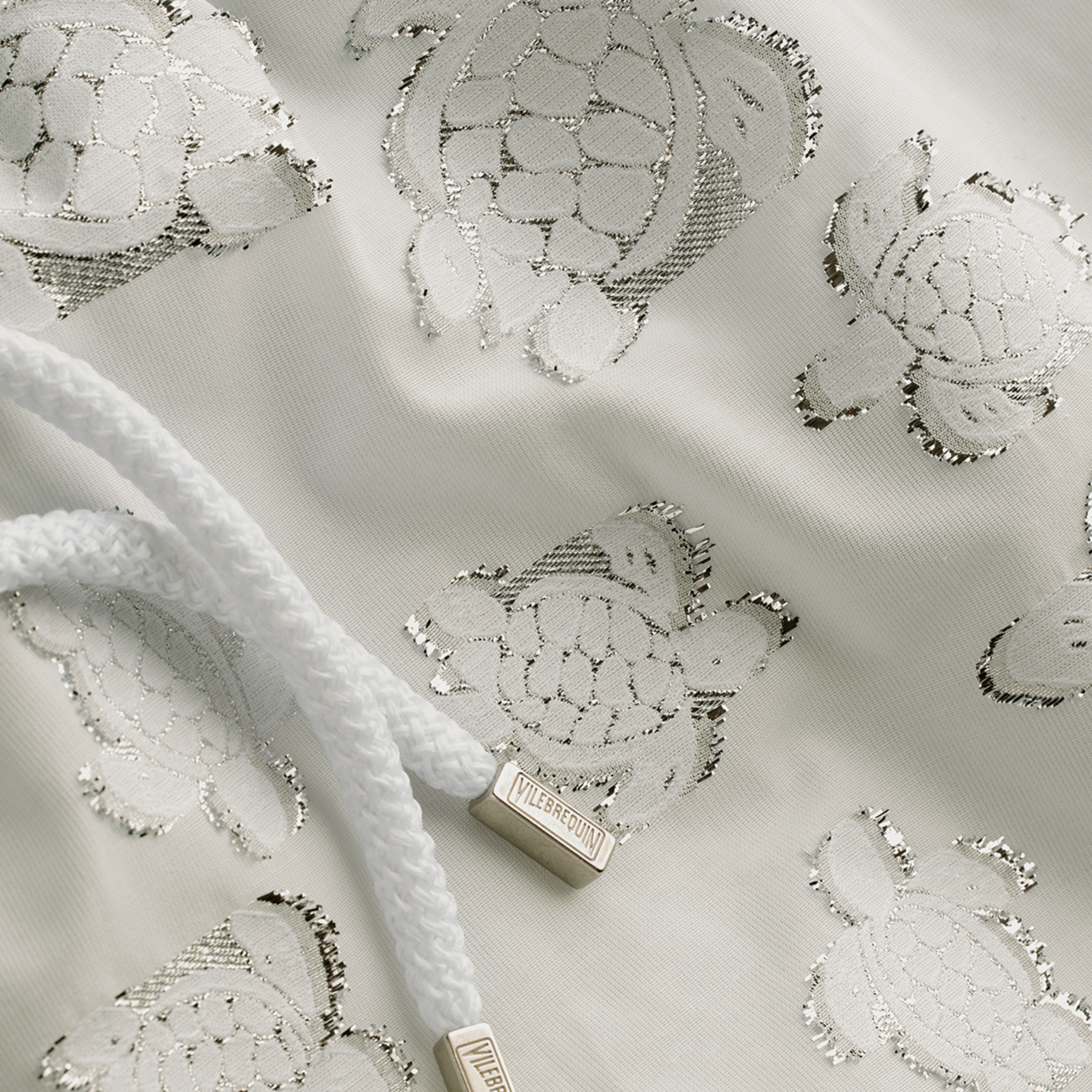 Resim Erkek Ronde des Tortues Jacquard Broché Moopea Mayo MPACA636-003 | Vilebrequin