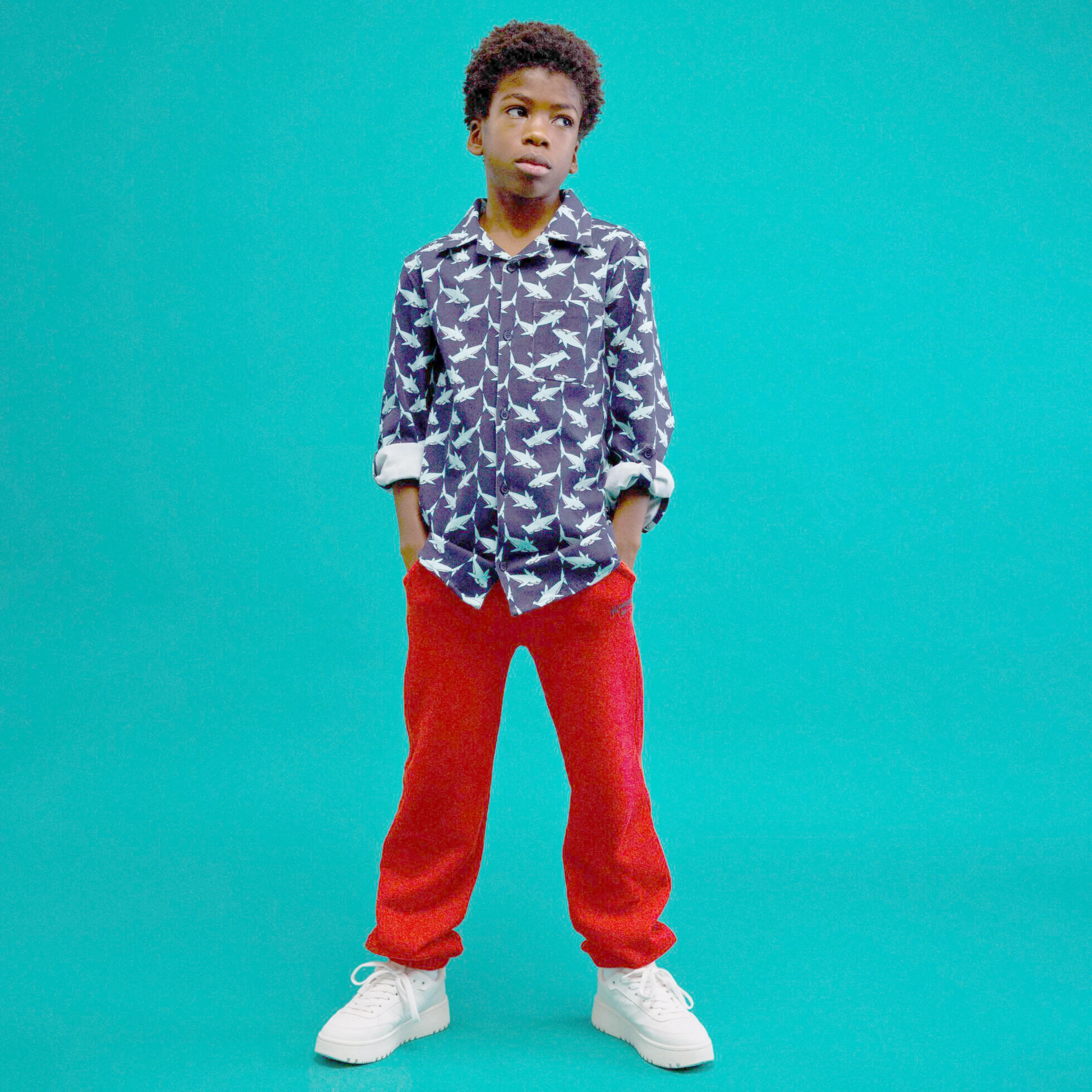 Resim Erkek Çocuk Gaetan Pantolon Kırmızı GAAC4S45-222 | Vilebrequin