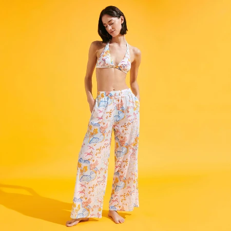 Resim Kadın Line Peaceful Trees Eşofman Altı Beyaz