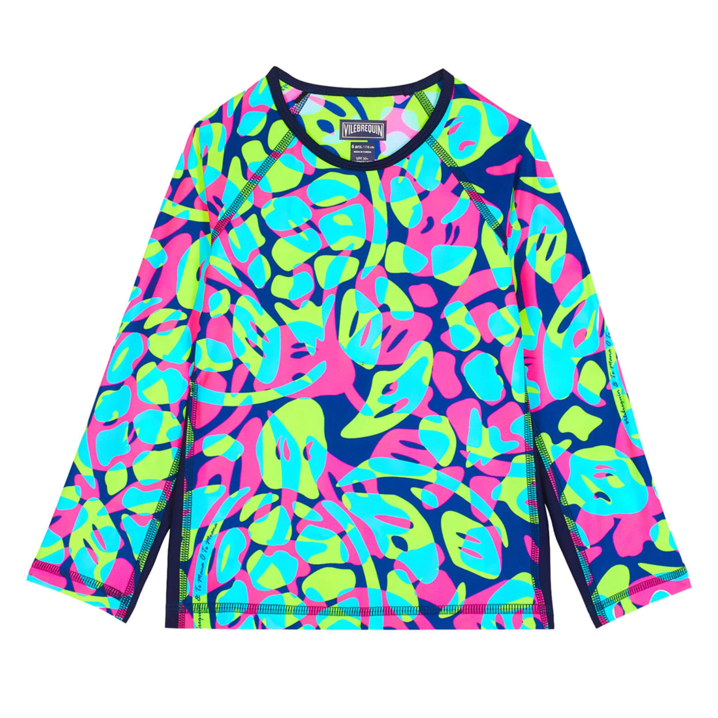 Resim Çocuk 2021 Neo Turtles Goofy UV Korumalı Tişört Lacivert GOOH1R21-390 | Vilebrequin