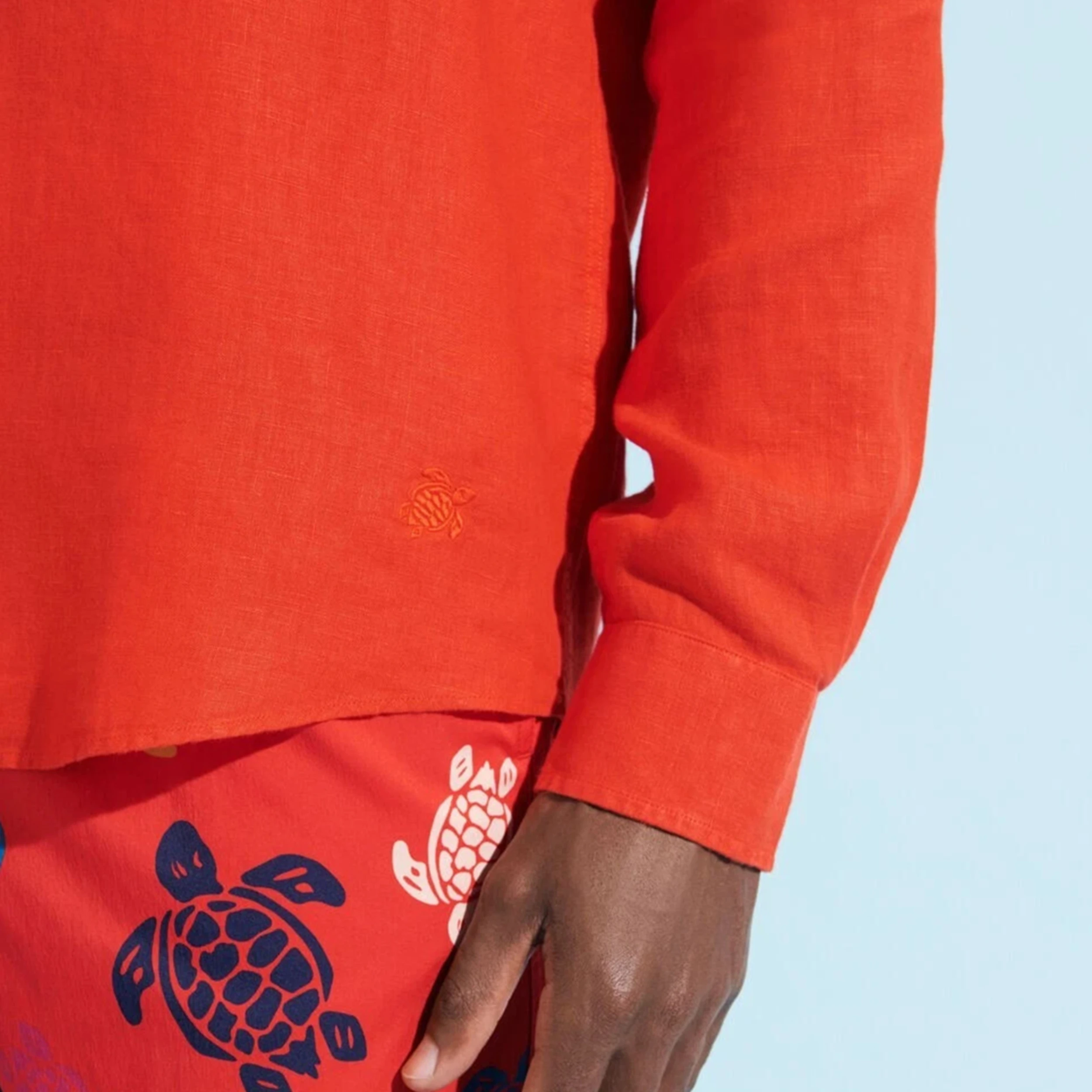 Resim Unisex Caracal Gömlek Kırmızı CCAE9V00-193 | Vilebrequin