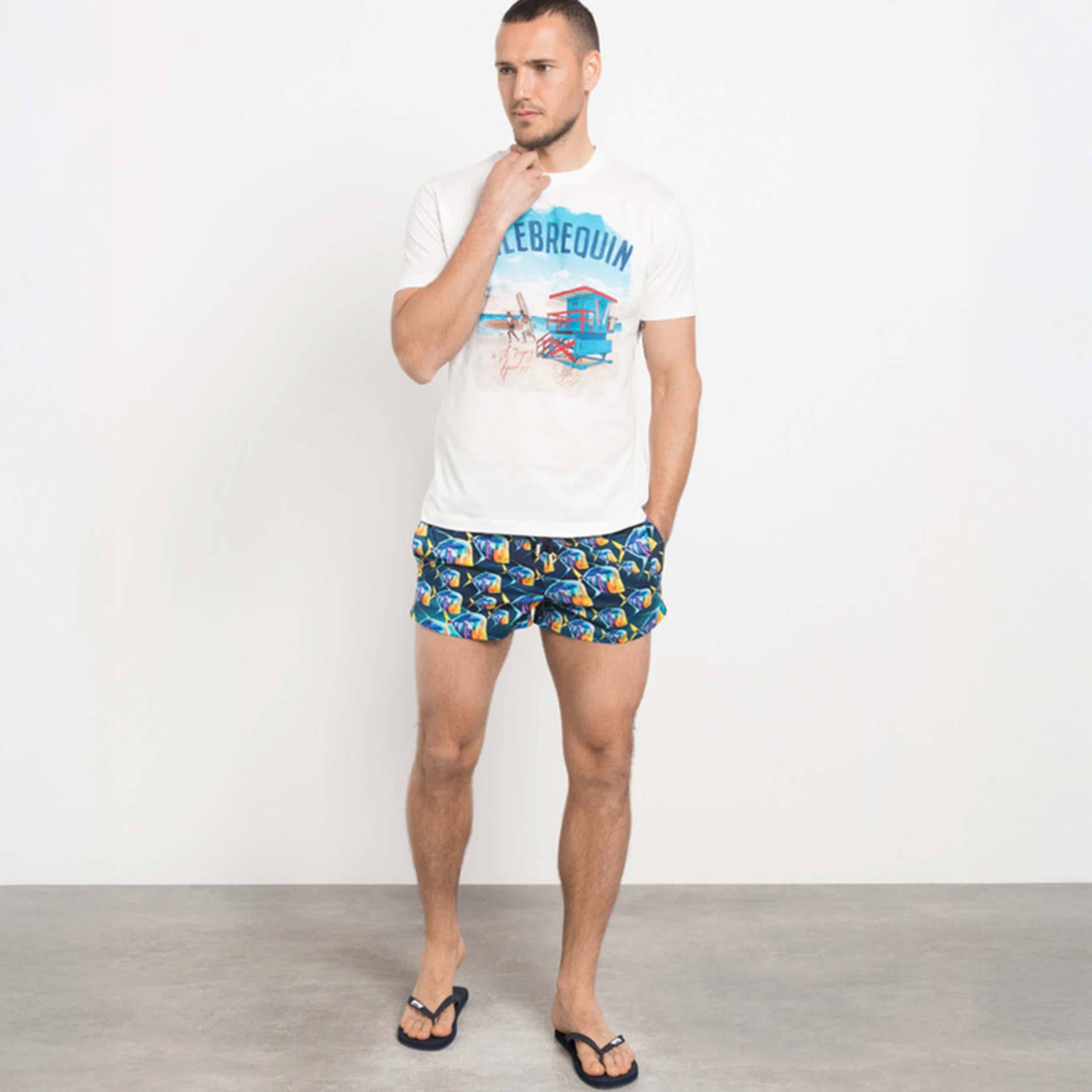 Resim Erkek Manta Piranhas Mayo Lacivert MTAU3F17-390 | Vilebrequin