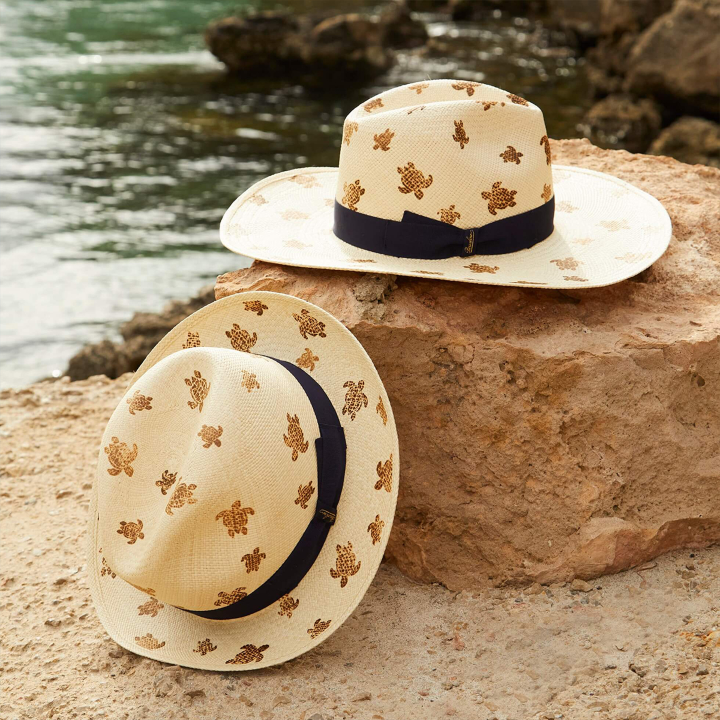 Resim Erkek Vilebrequin x Borsalino Claudio Şapka CDOH2403-053 | Vilebrequin