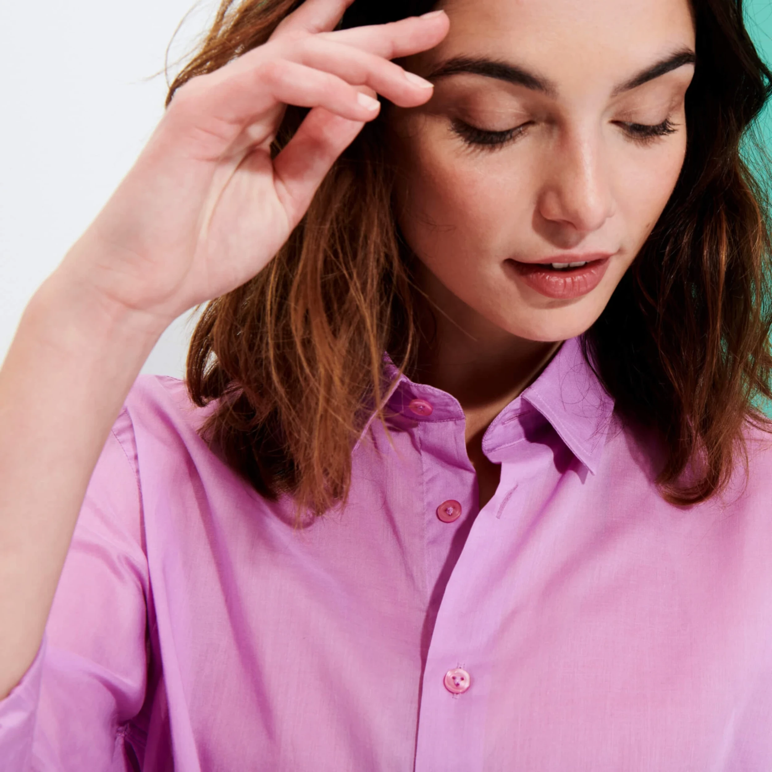 Resim Unisex Caracal Gömlek Pembe CCAE9V00-184 | Vilebrequin