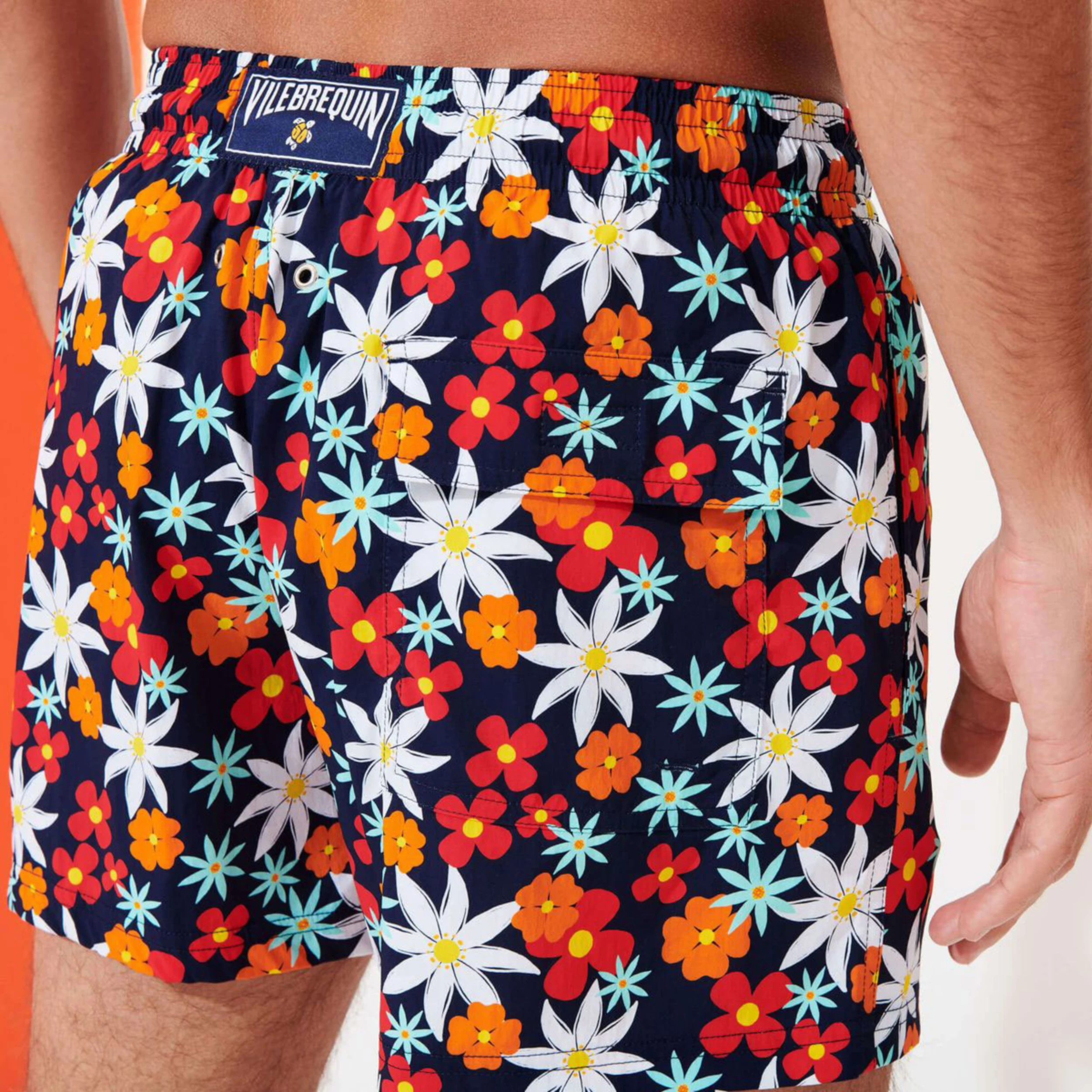 Resim Erkek 1877 Spring Flowers Moorise Mayo Lacivert MSOU1F77-390 | Vilebrequin