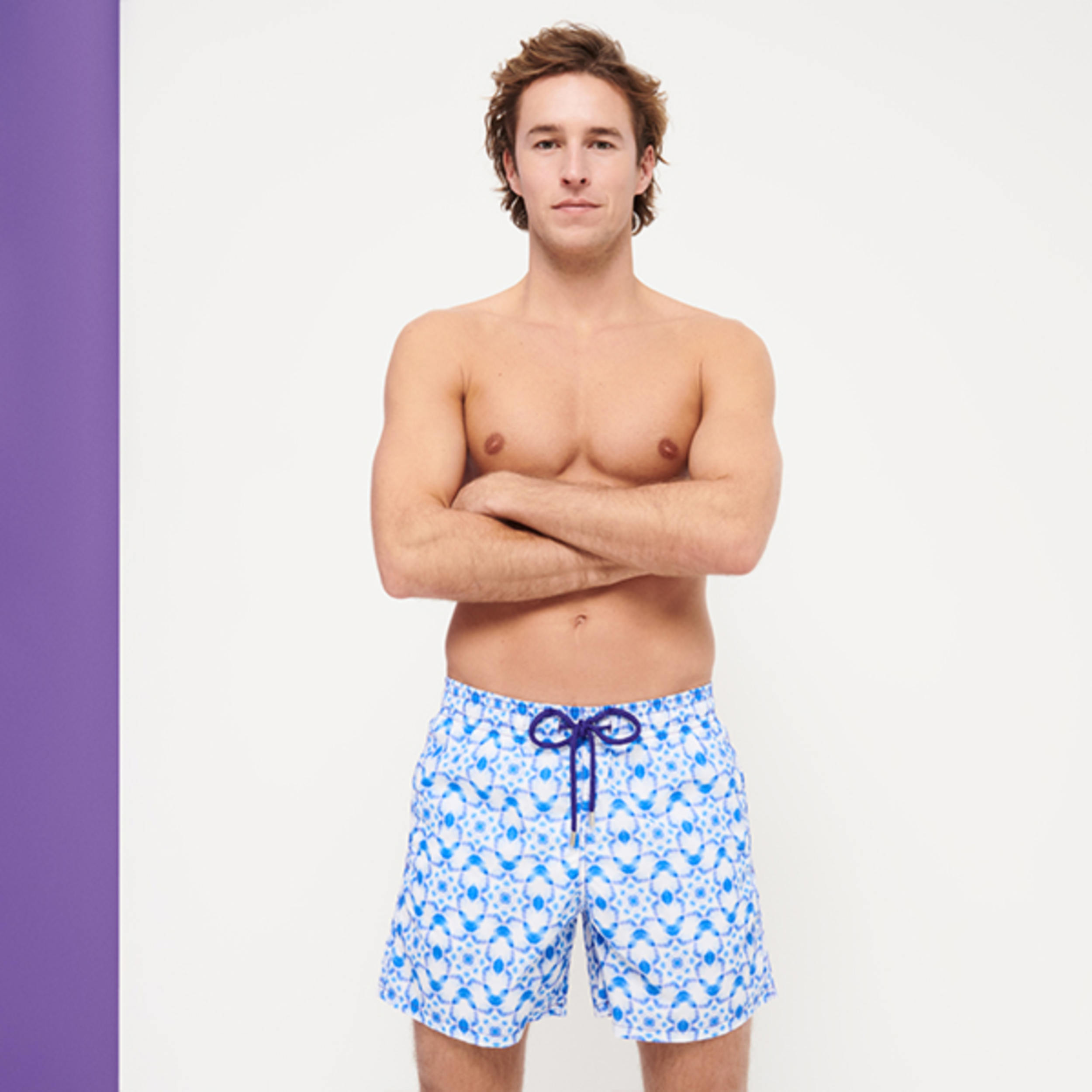 Resim Erkek Ikat Medusa Moorea Mayo Beyaz MOOH2B32-010 | Vilebrequin