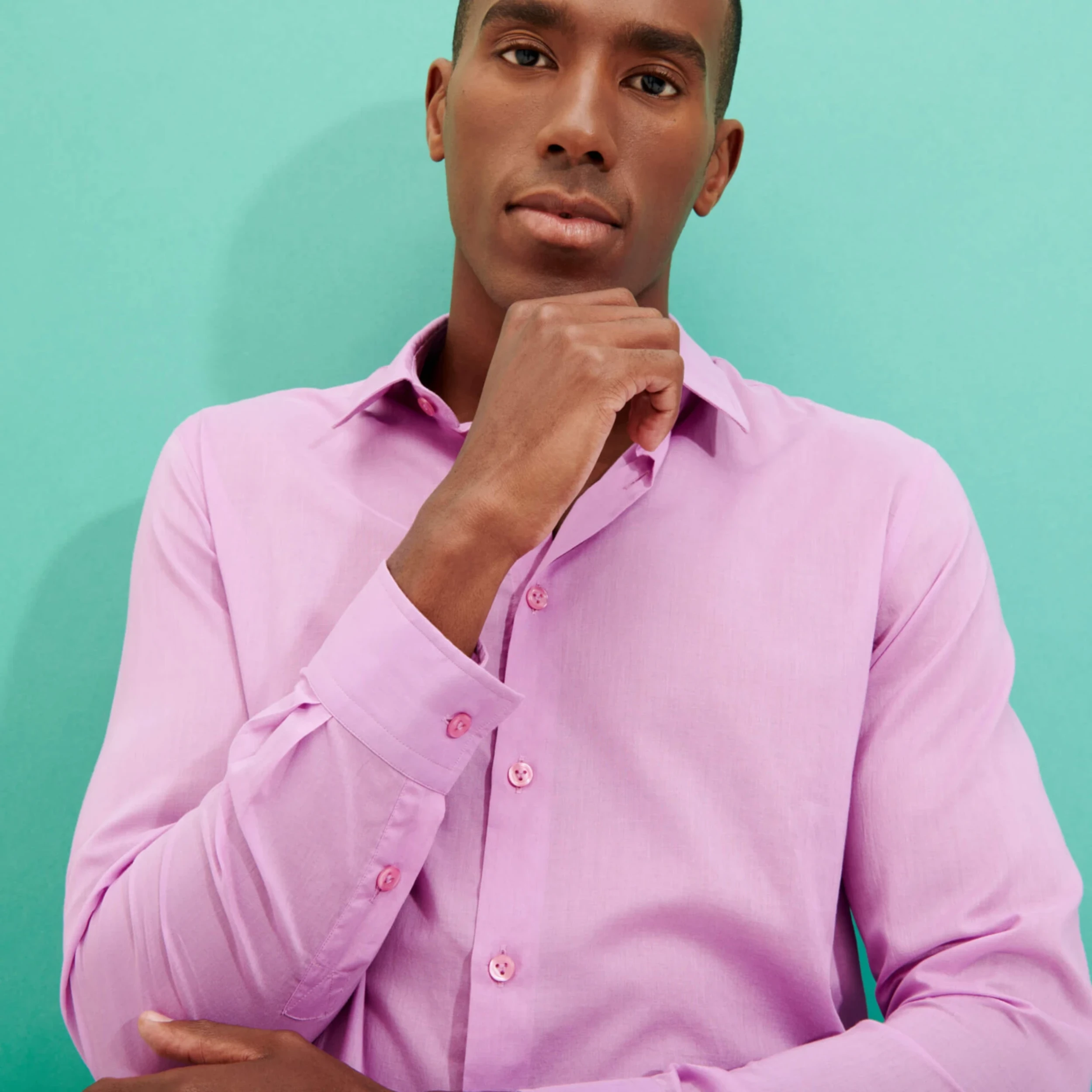 Resim Unisex Caracal Gömlek Pembe CCAE9V00-184 | Vilebrequin