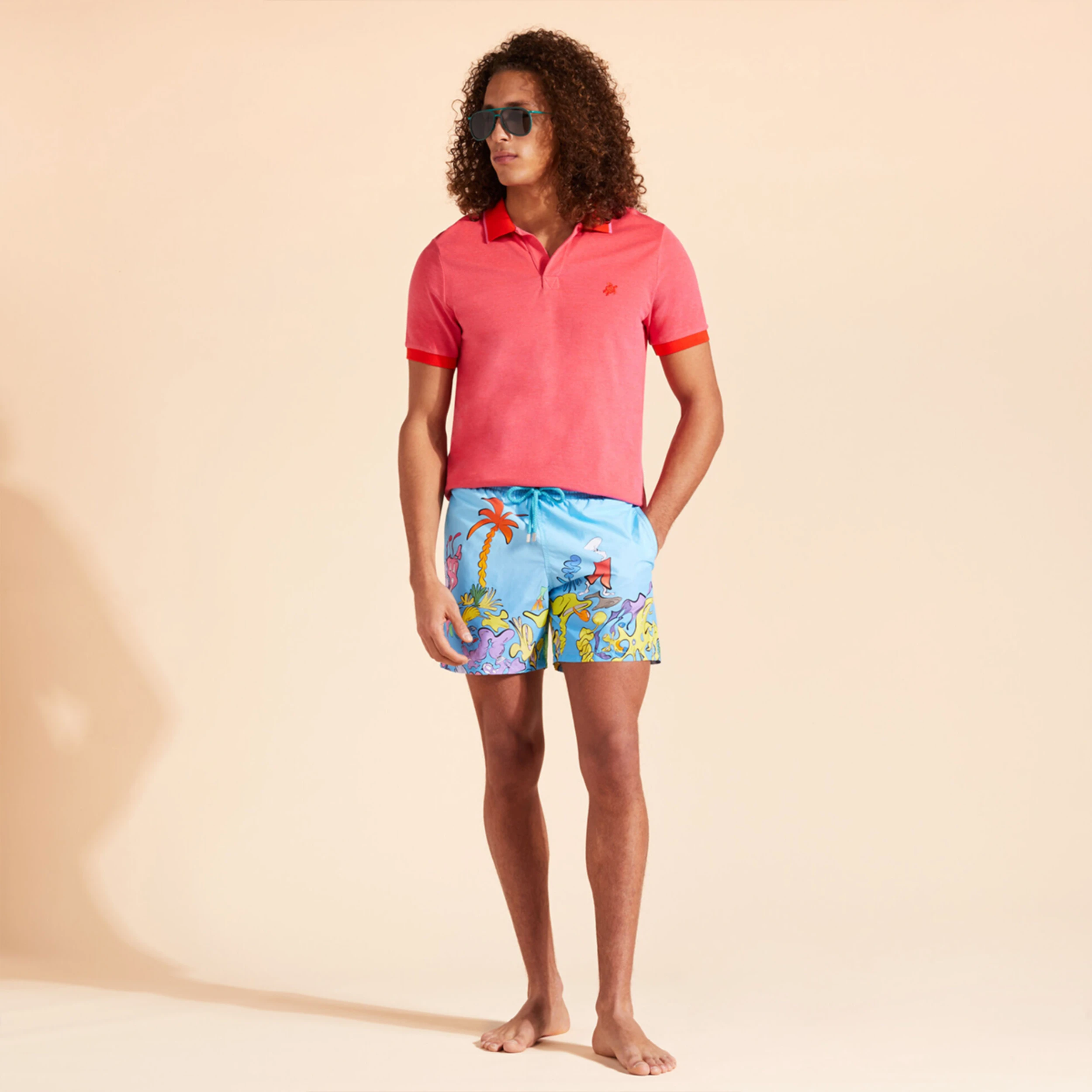 Resim Erkek Fond Marins Moopea Mayo Mavi MPAAB370-399 | Vilebrequin