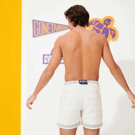 Resim Erkek 1972 Stripes Bahin Bermuda Bej