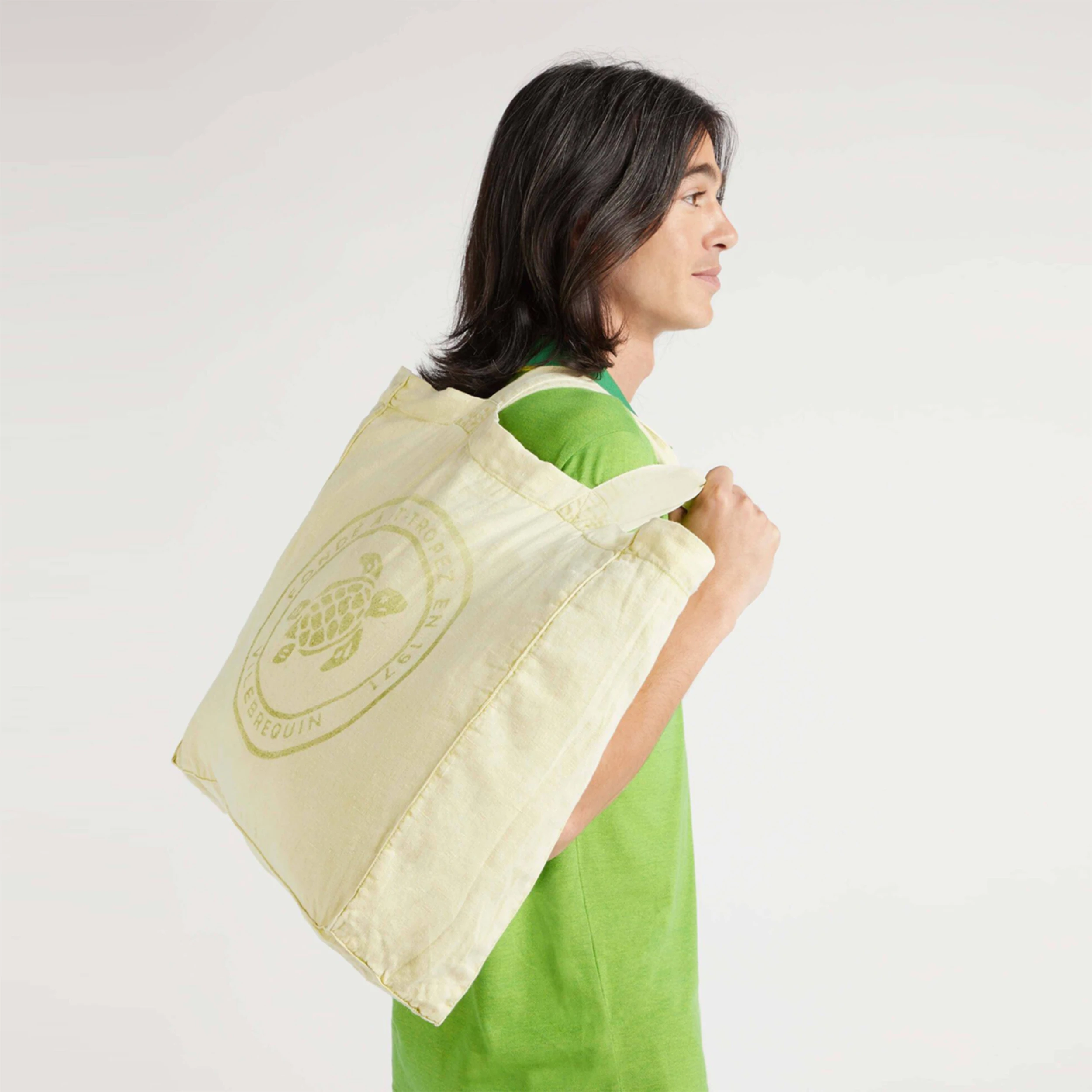 Resim Unisex Keten Babel Çanta Sarı BBLA1111-104 | Vilebrequin