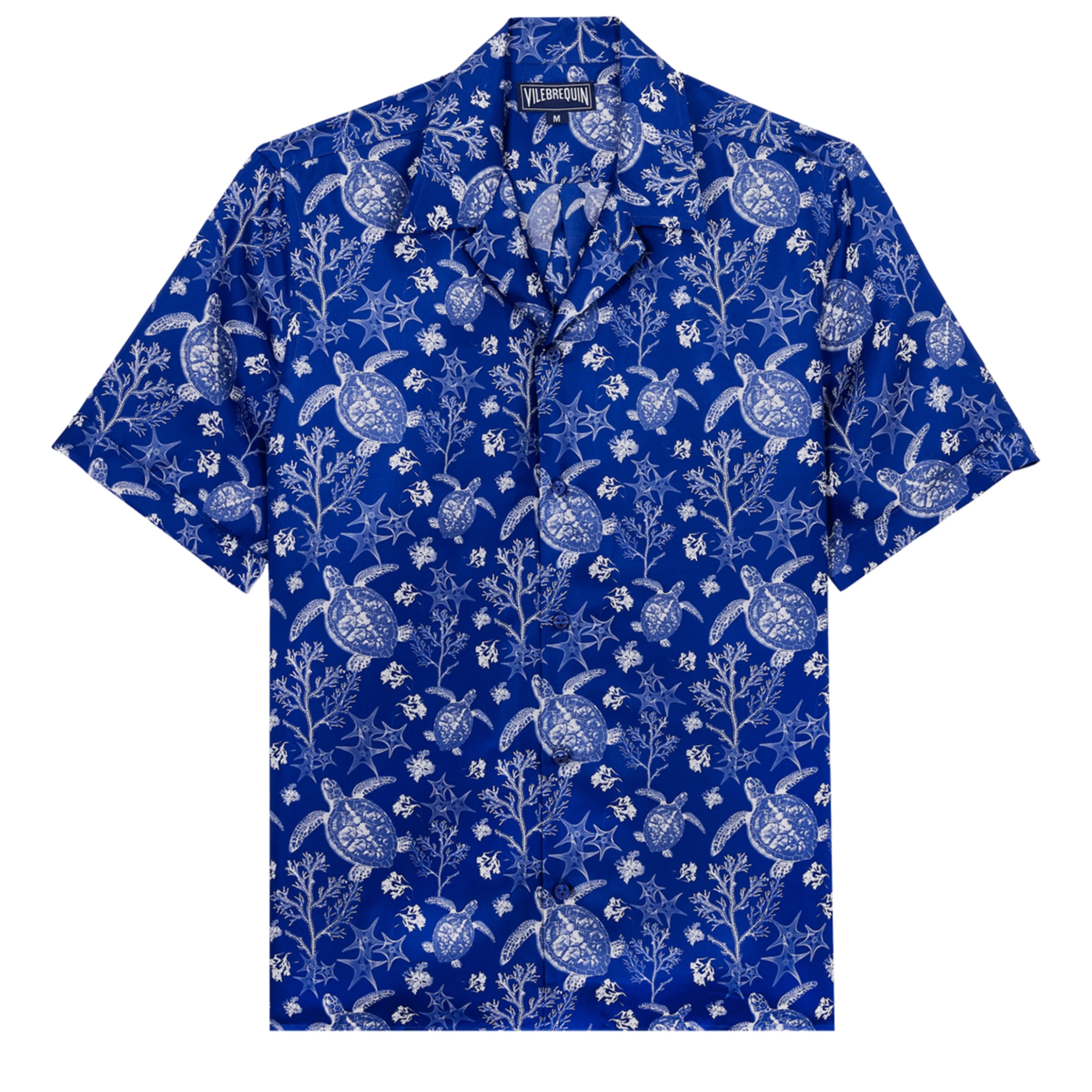 Resim Erkek X-Ray Turtles Charli Gömlek Mavi HARCW227-613 | Vilebrequin